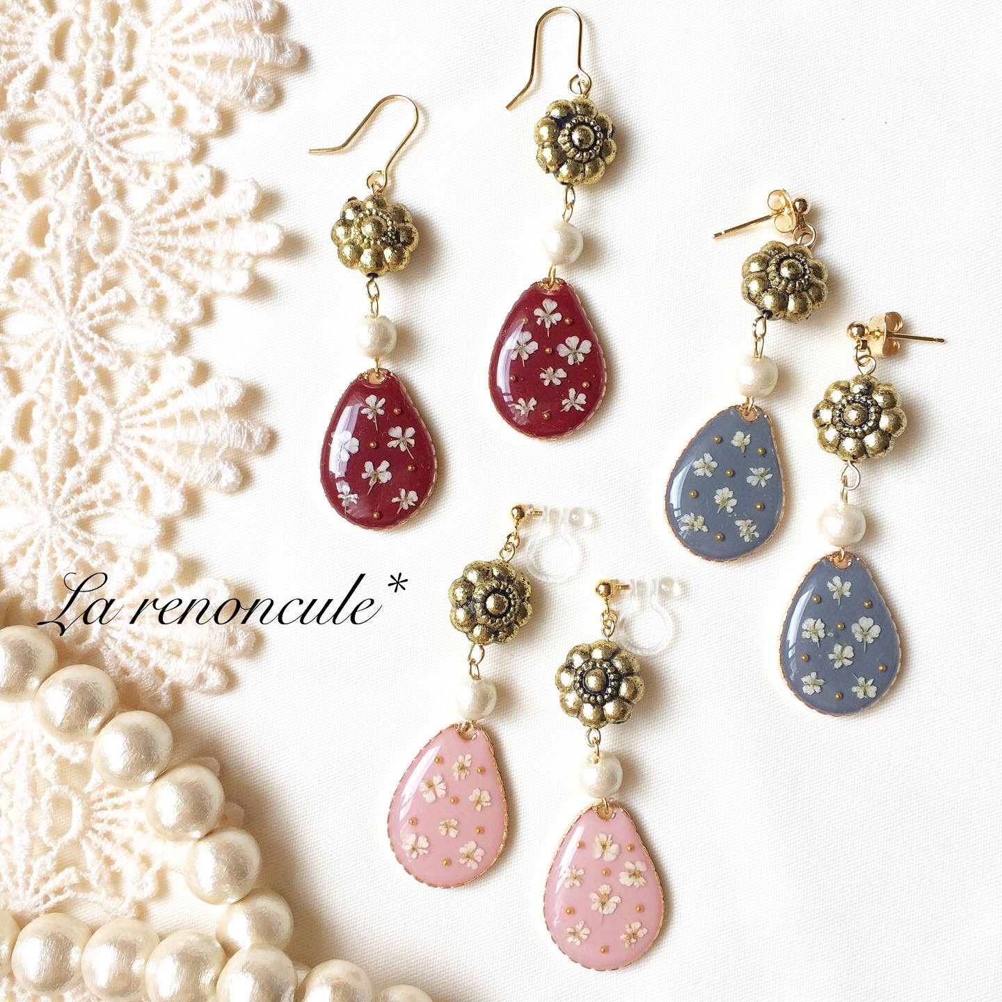 ピンク❋秋色ドットフラワーの画像2