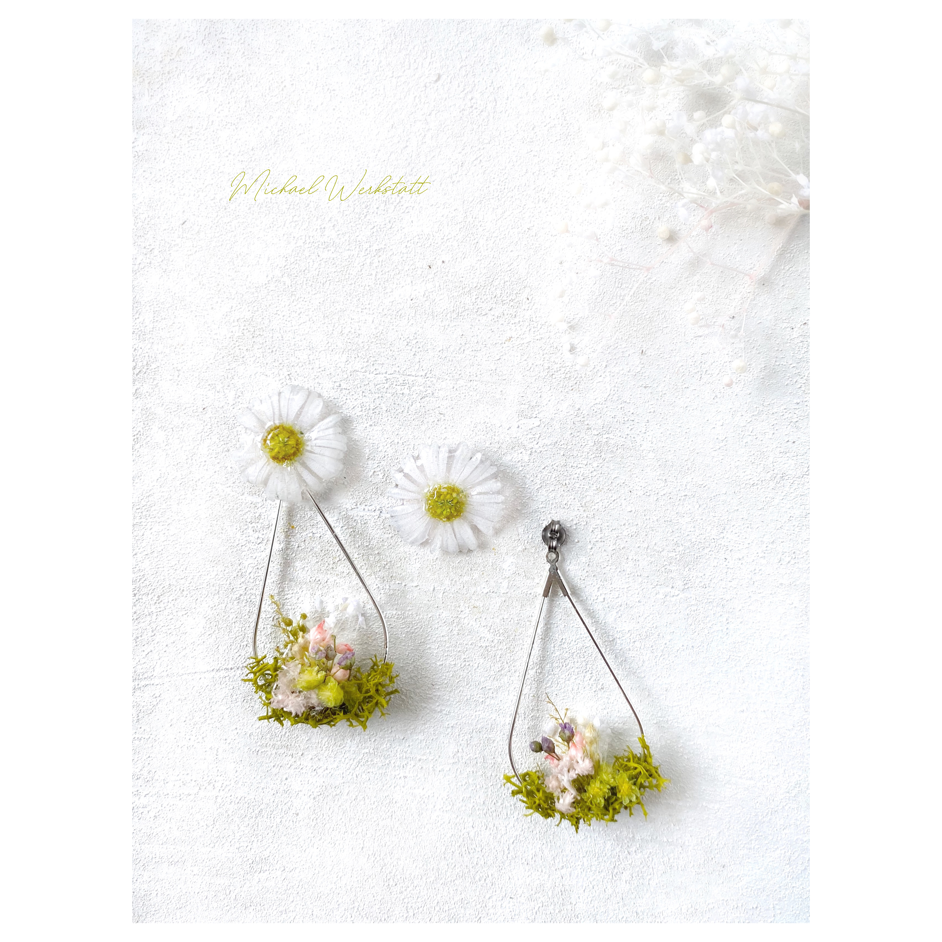 2way 一輪花と小花のコンテナピアスの画像2