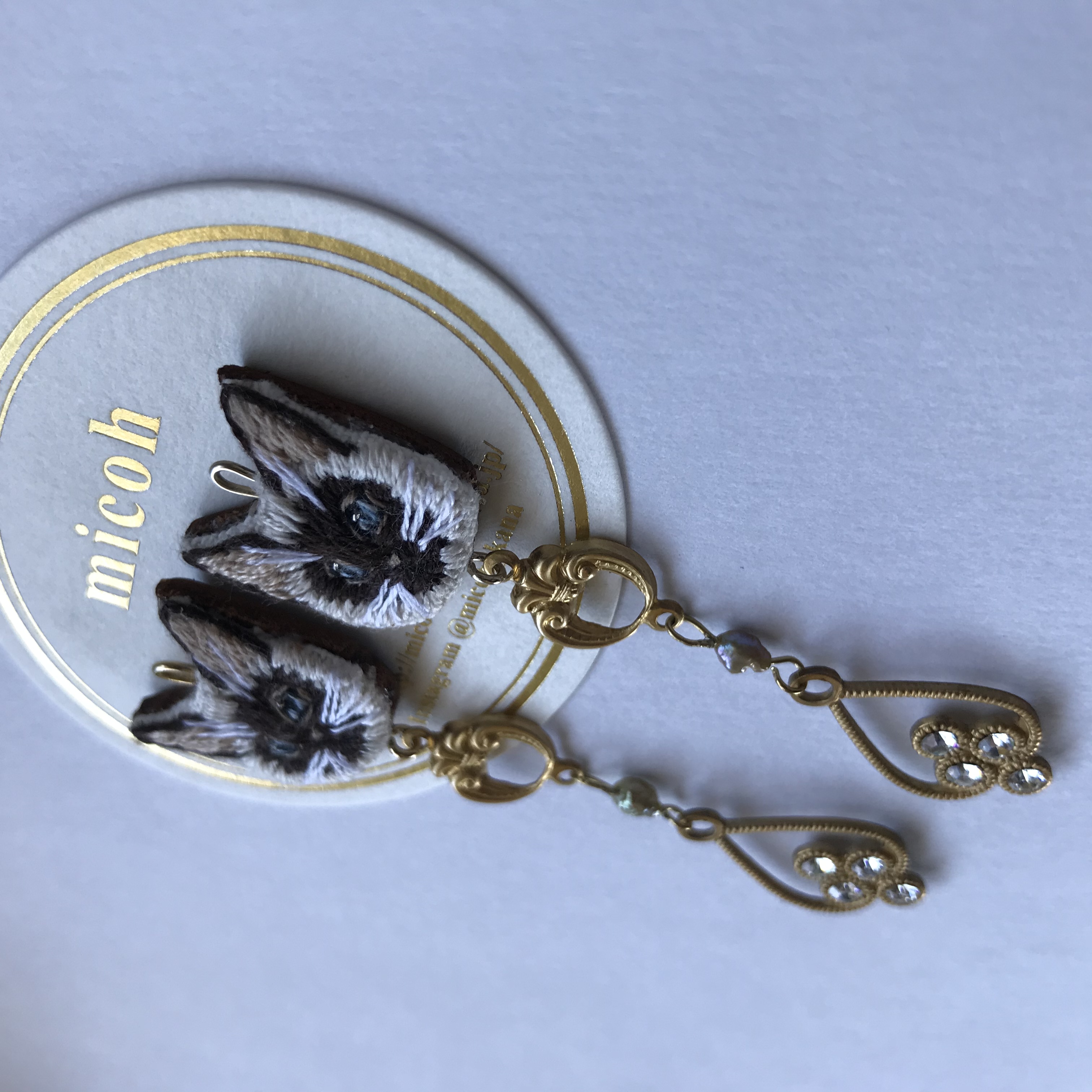 ヴィンテージライクキャット ピアスの画像2