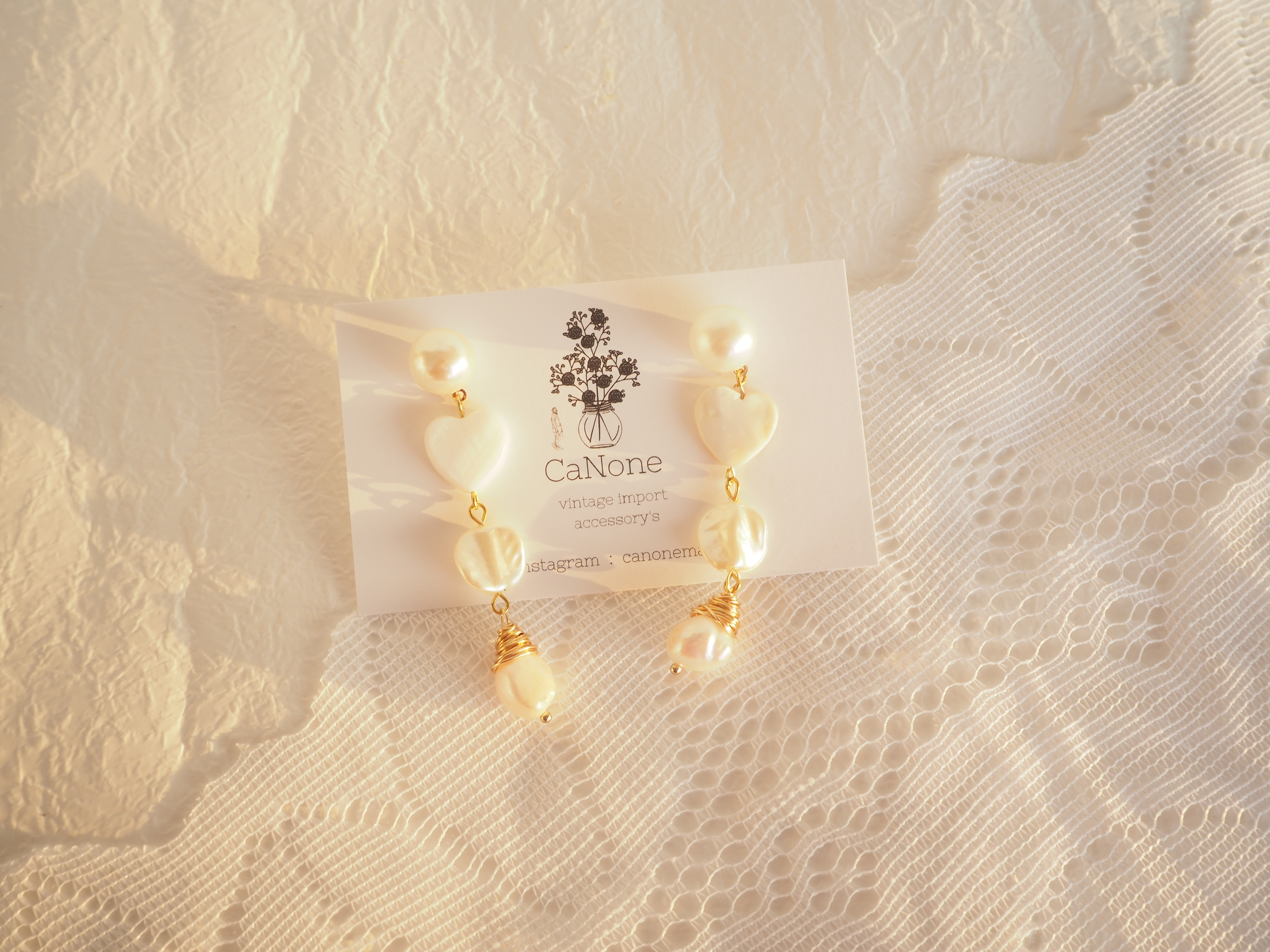 heart pearl pierceの画像2