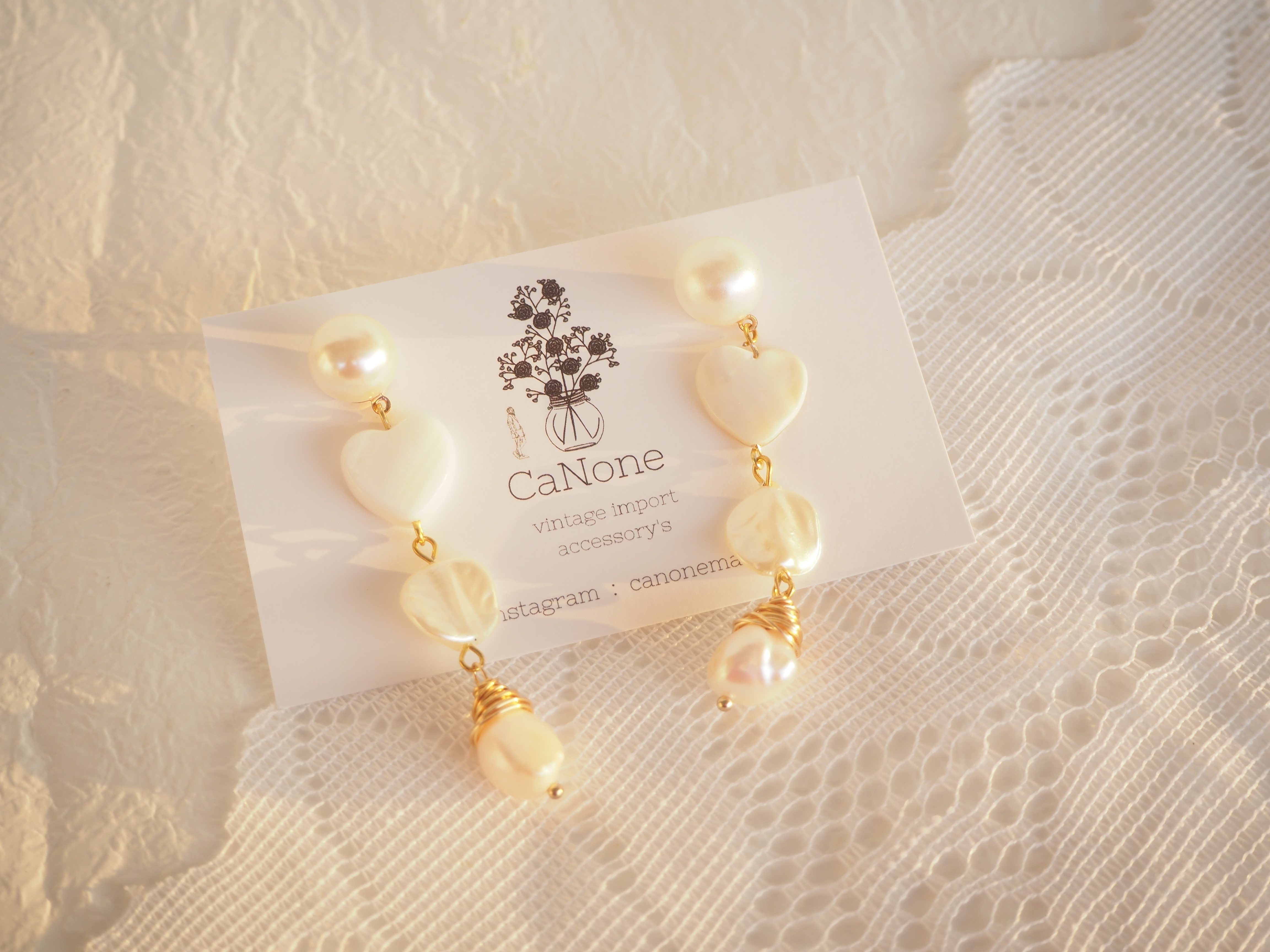 heart pearl pierceの画像3