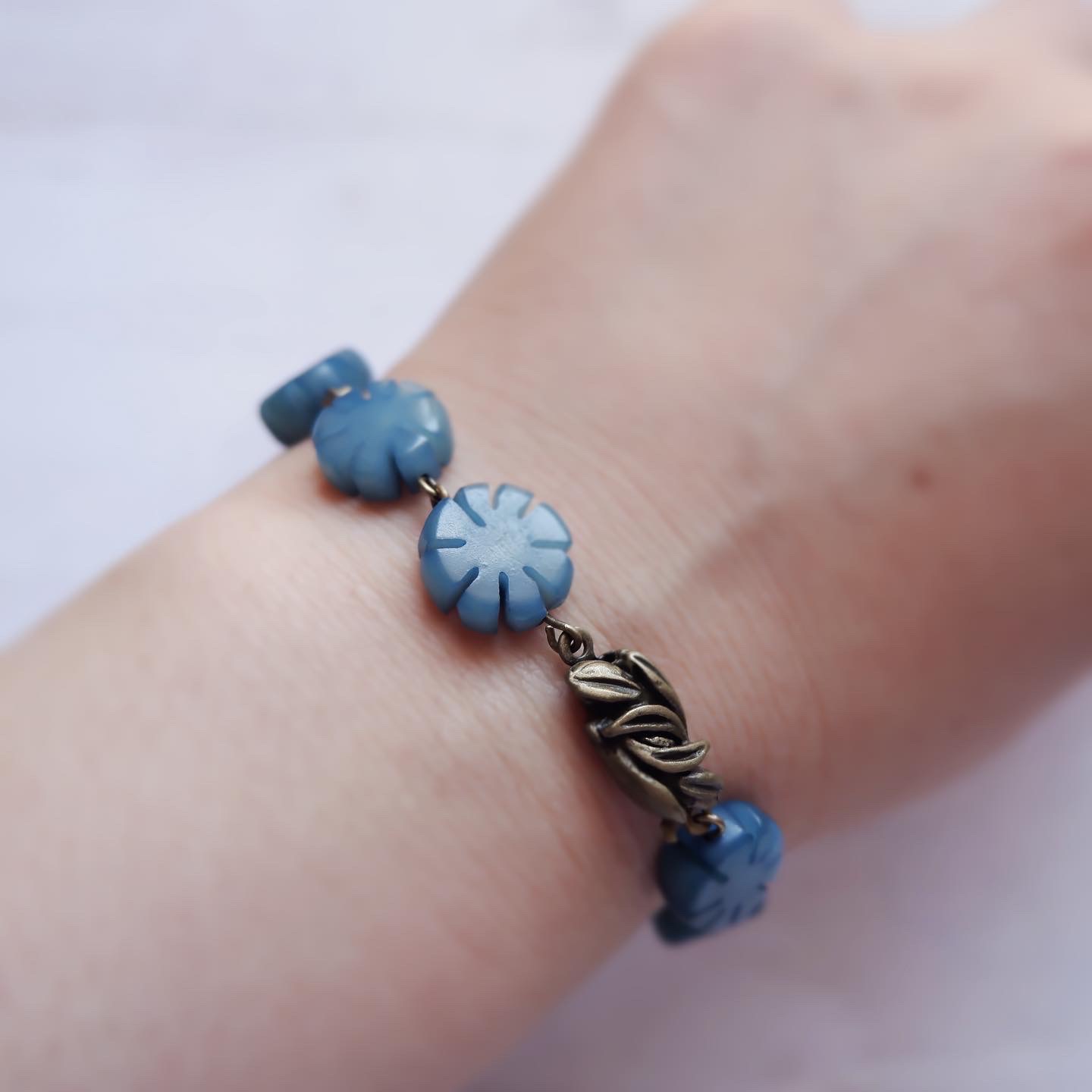 Blue flower braceletの画像2