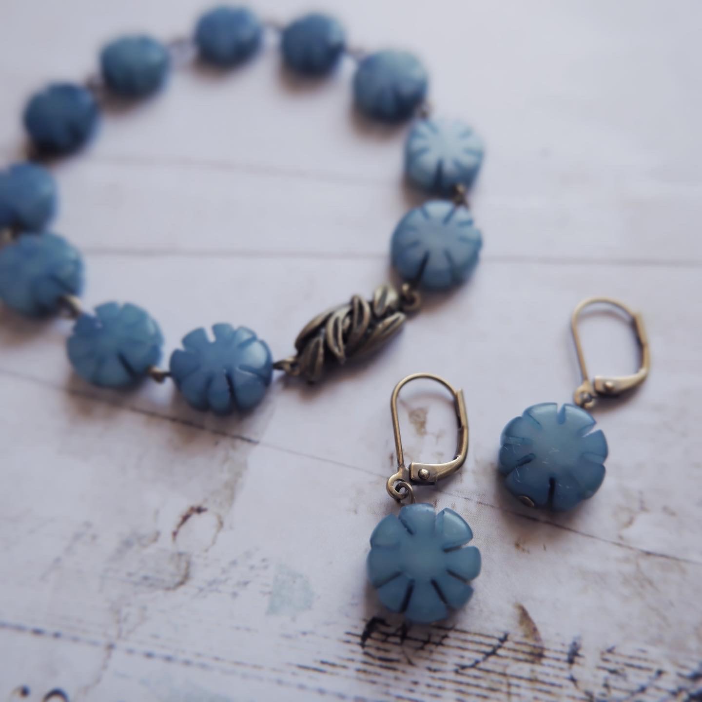Blue flower braceletの画像3