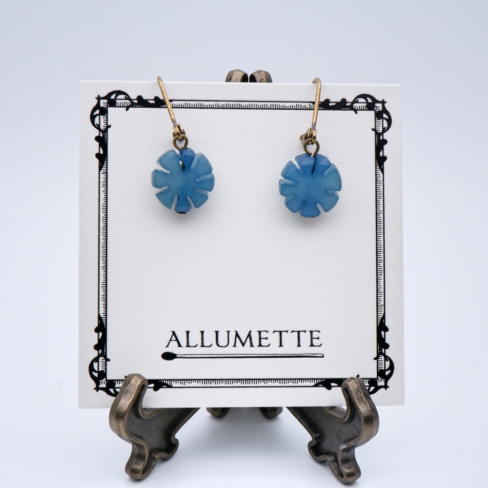 Blue flower Pierced Earrings / Ear Clipsの画像3
