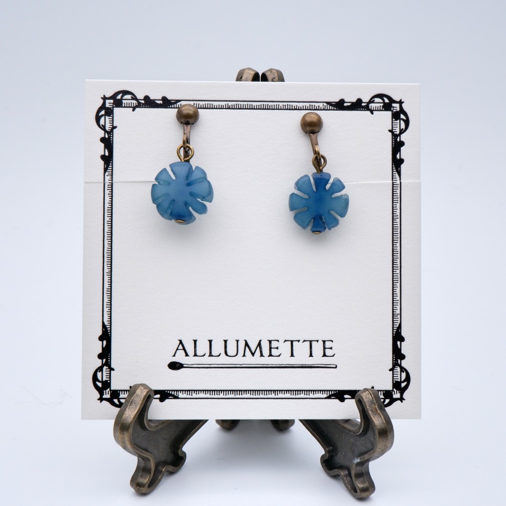 Blue flower Pierced Earrings / Ear Clipsの画像7