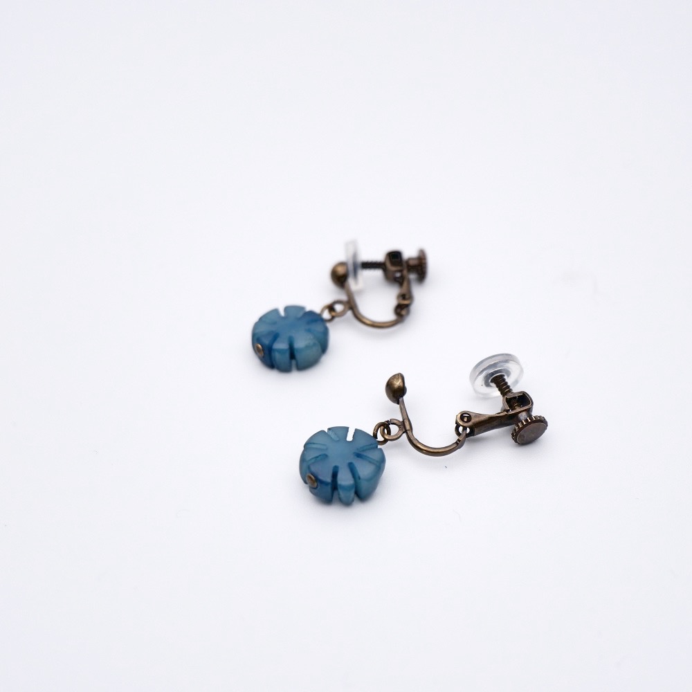 Blue flower Pierced Earrings / Ear Clipsの画像8