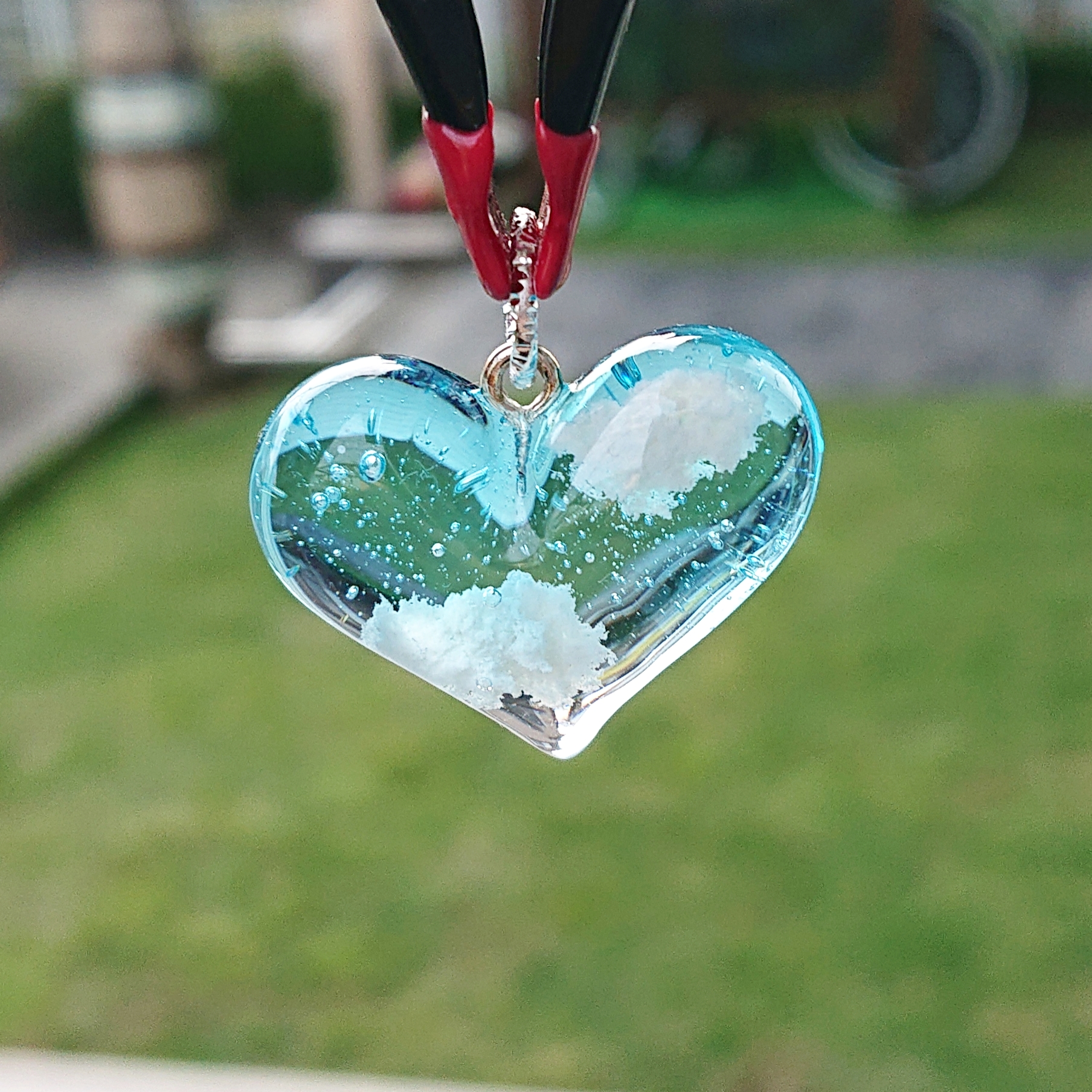 ハートの空。.*<ぷっくり> ハート型レジンネックレスの画像3