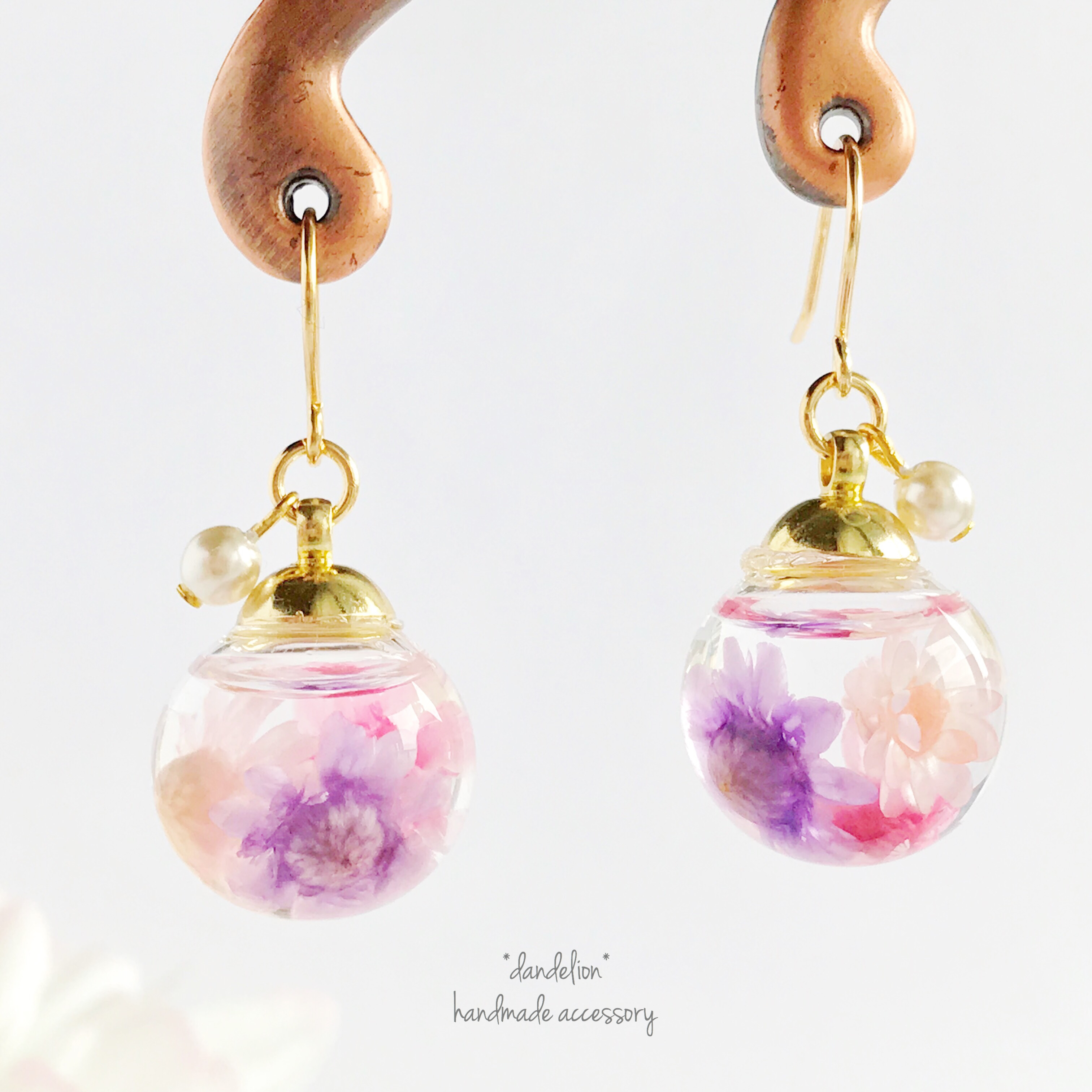 【わたあめカラー】ハーバリウムピアス/イヤリングの画像2