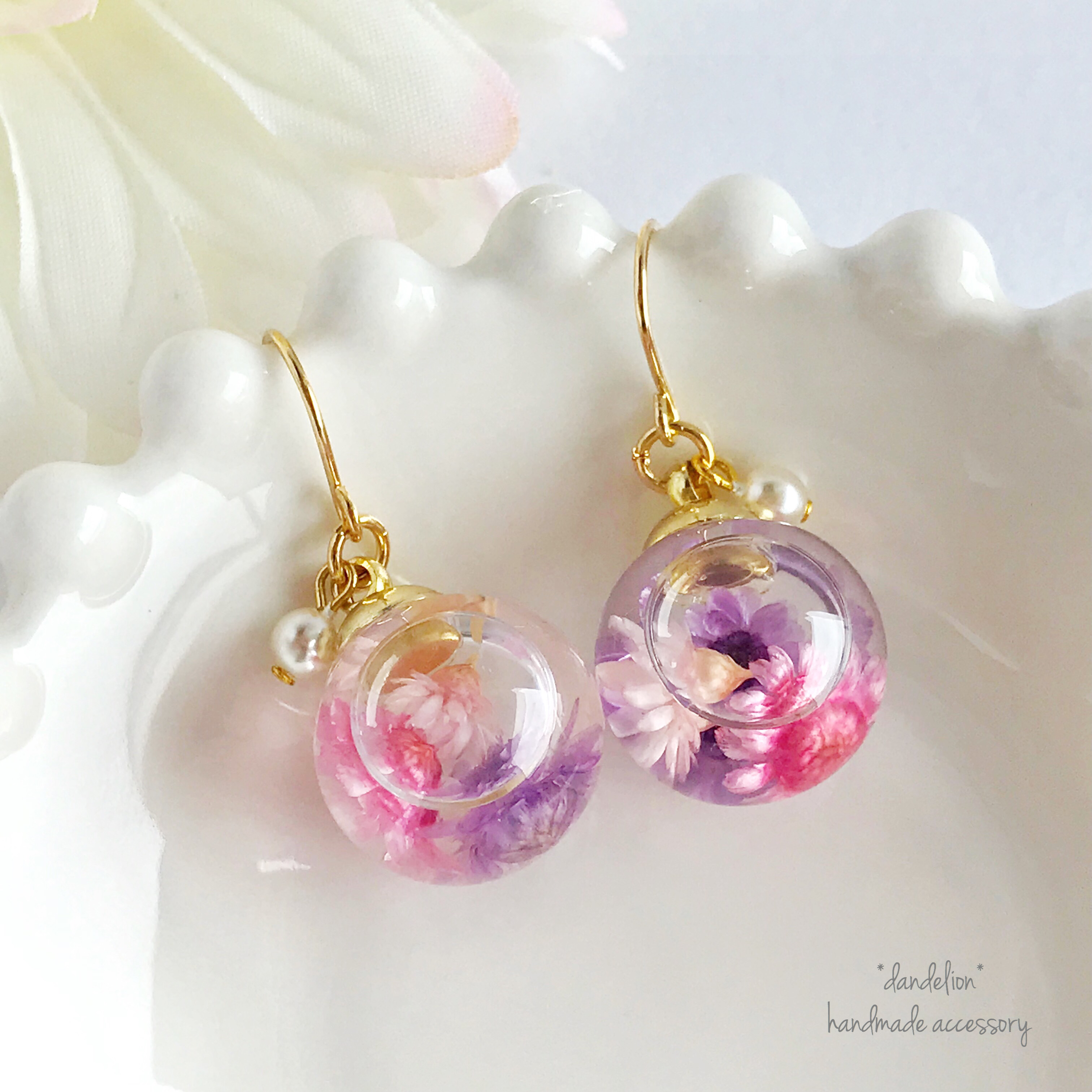 【わたあめカラー】ハーバリウムピアス/イヤリングの画像4