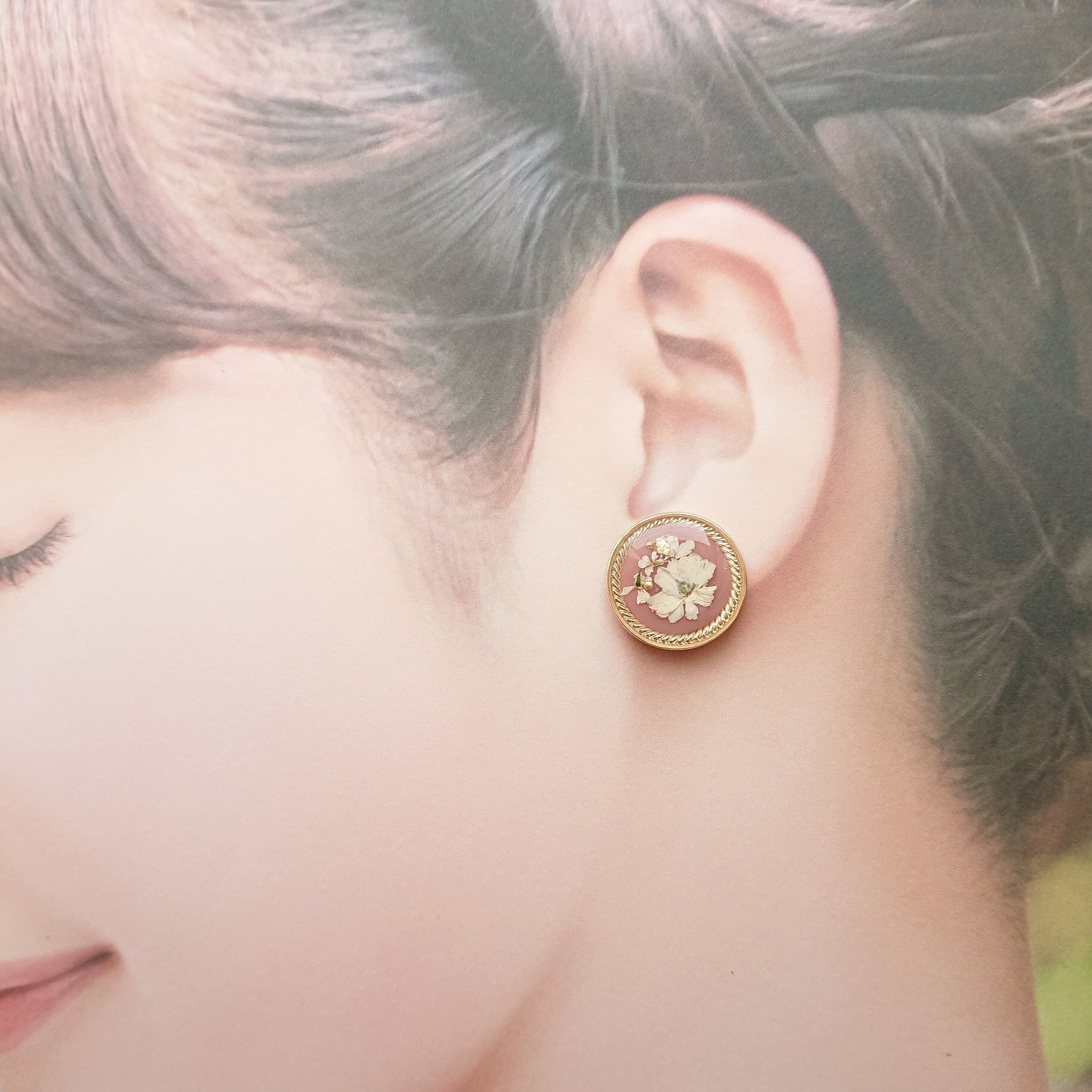 アンティークフリルタッセル ❁くすみピンクの画像3