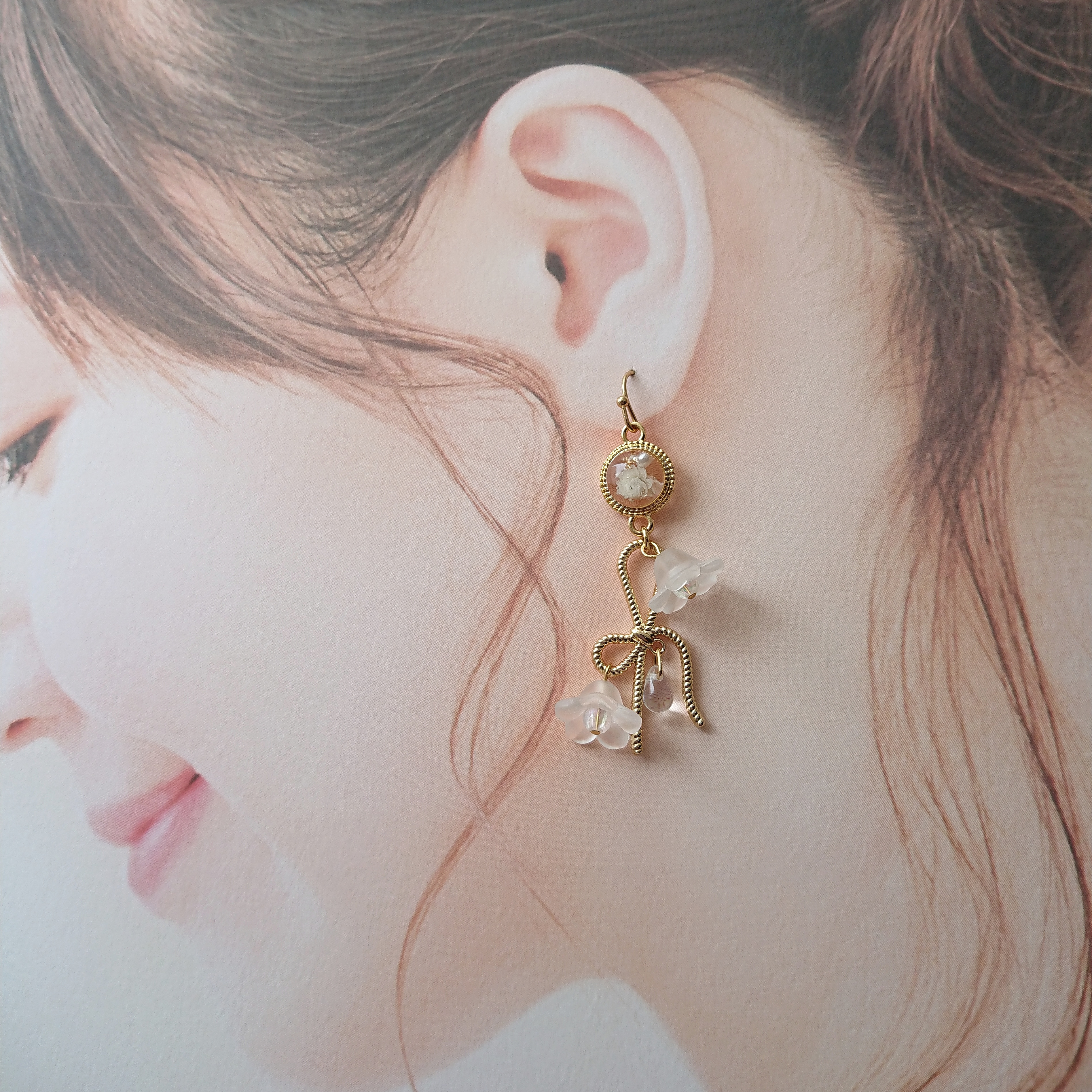 ホワイトフラワー リボンとフロストフラワーの画像2