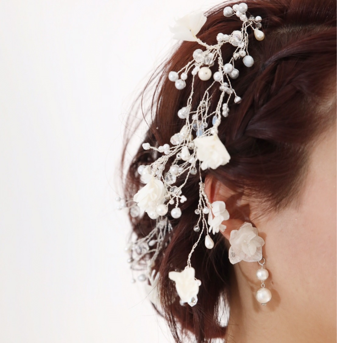 本物のお花紫陽花　立体2wayピアス　OR　イヤリング　受注製作の画像2