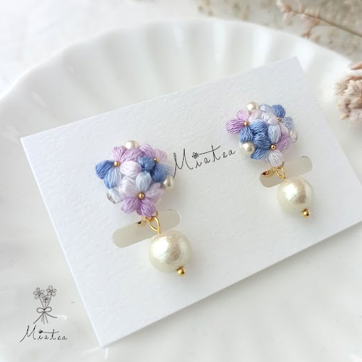 三つ花のブーケ「幸せの日」／ピアス・イヤリングの画像6