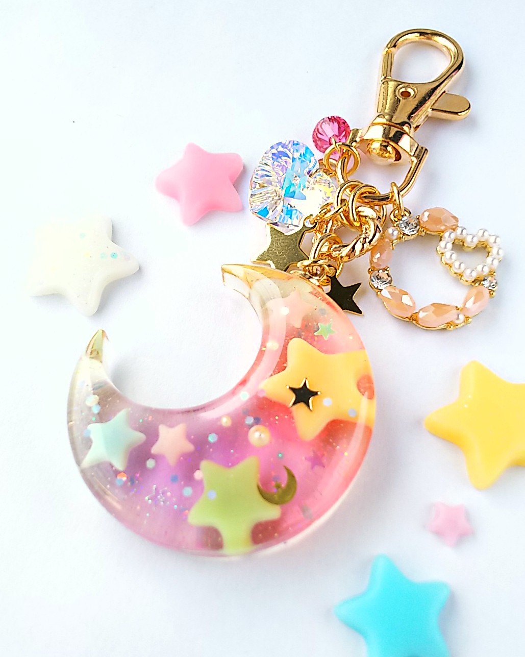 七夕三日月のキーホルダー🌟（織姫）の画像2