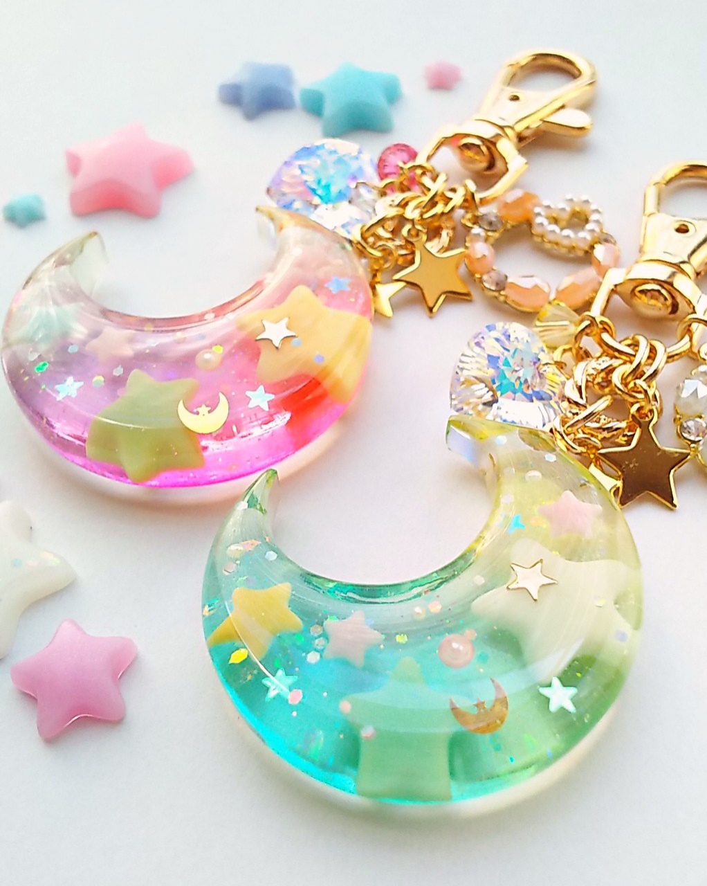 七夕三日月のキーホルダー🌟（織姫）の画像3