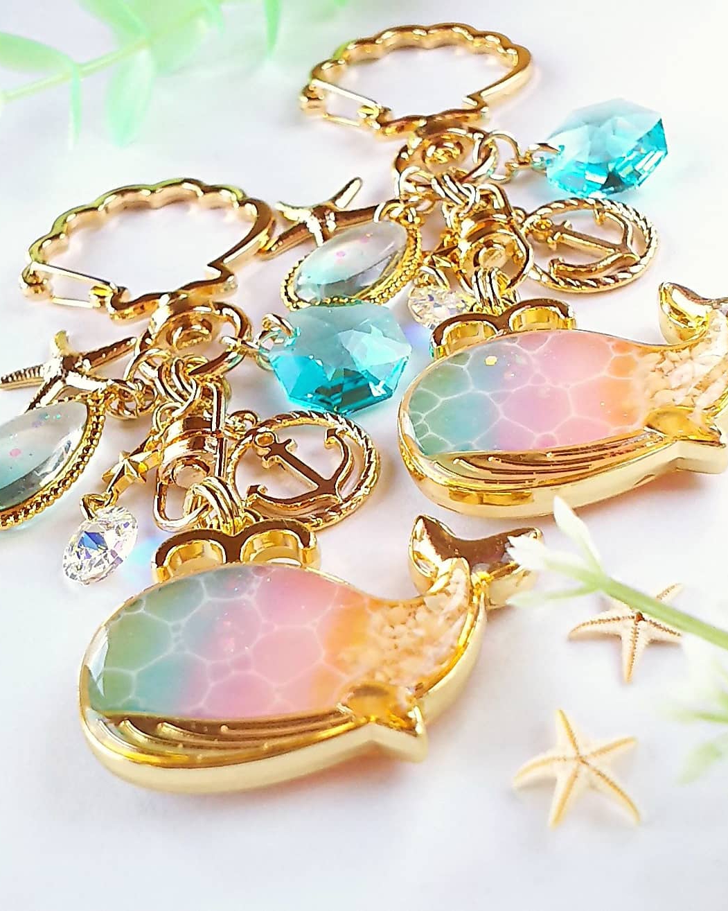 虹色くじらのキーホルダー🐋Aの画像3