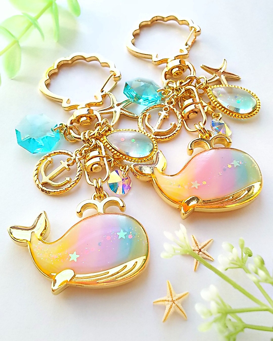虹色くじらのキーホルダー🐋Aの画像4