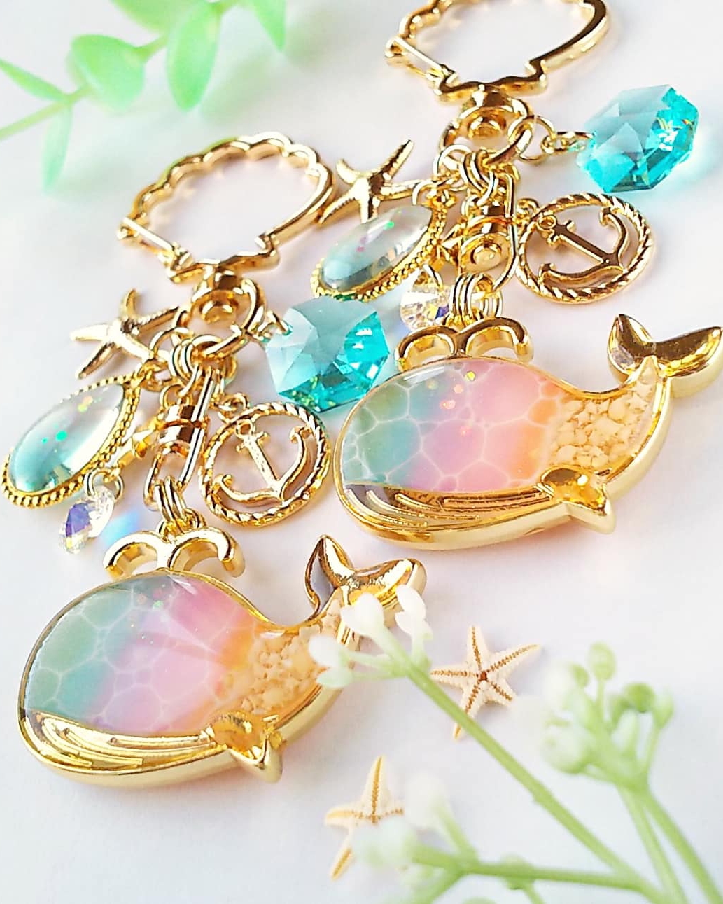 虹色くじらのキーホルダー🐋Bの画像2