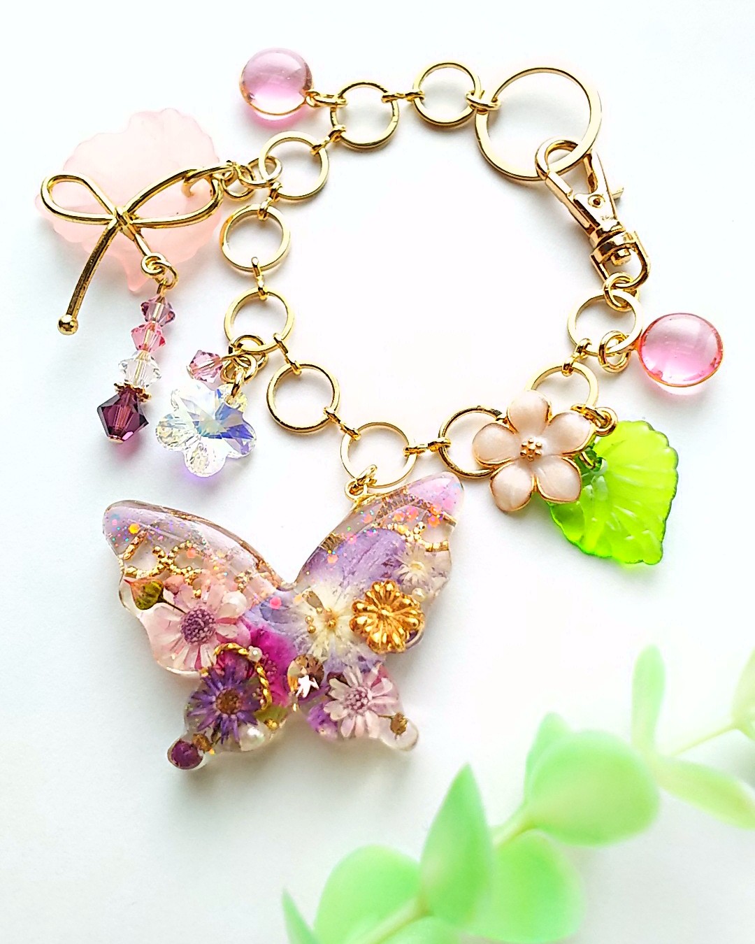 蝶々のバッグチャーム🦋Bの画像2