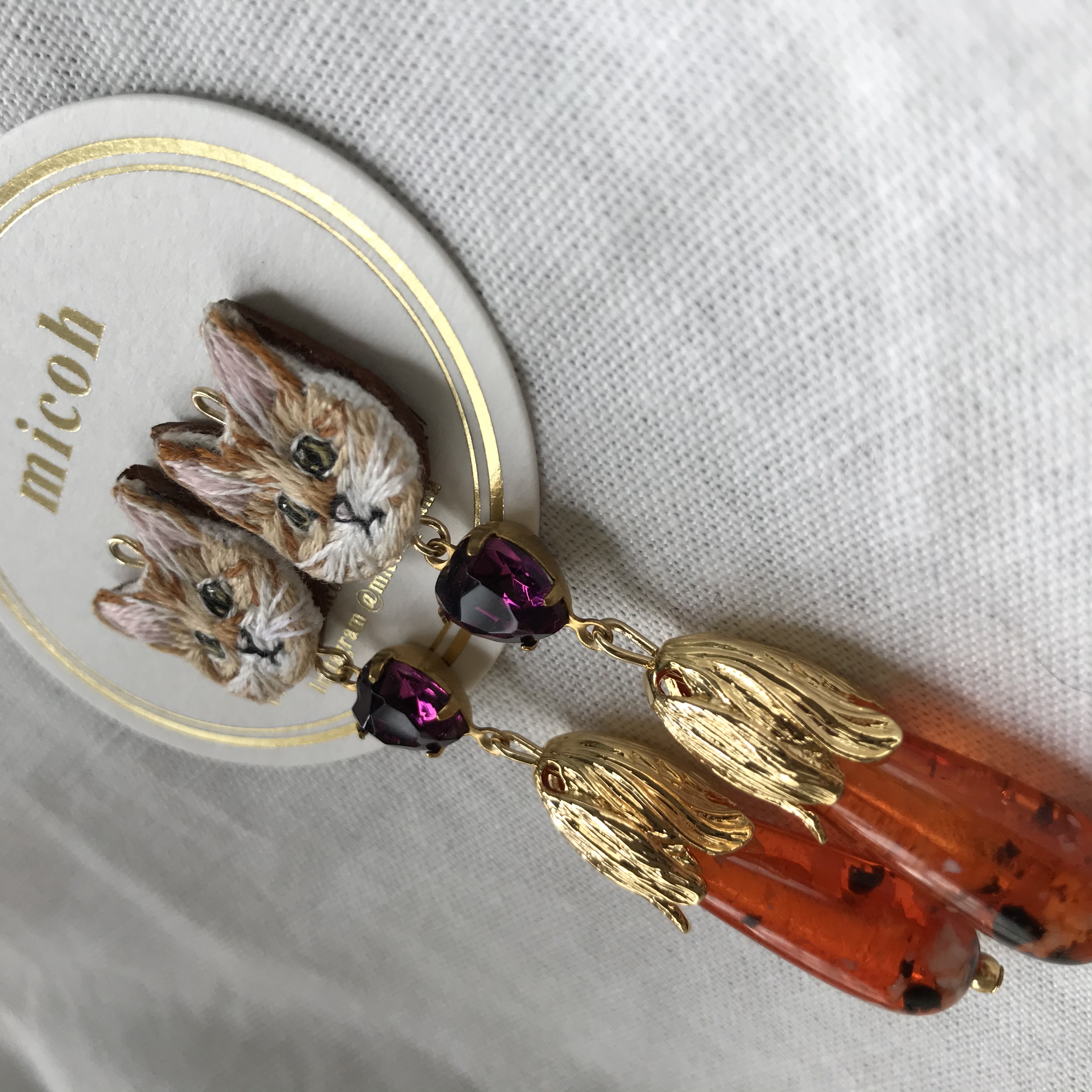 ヴィンテージライクキャット ピアスの画像2