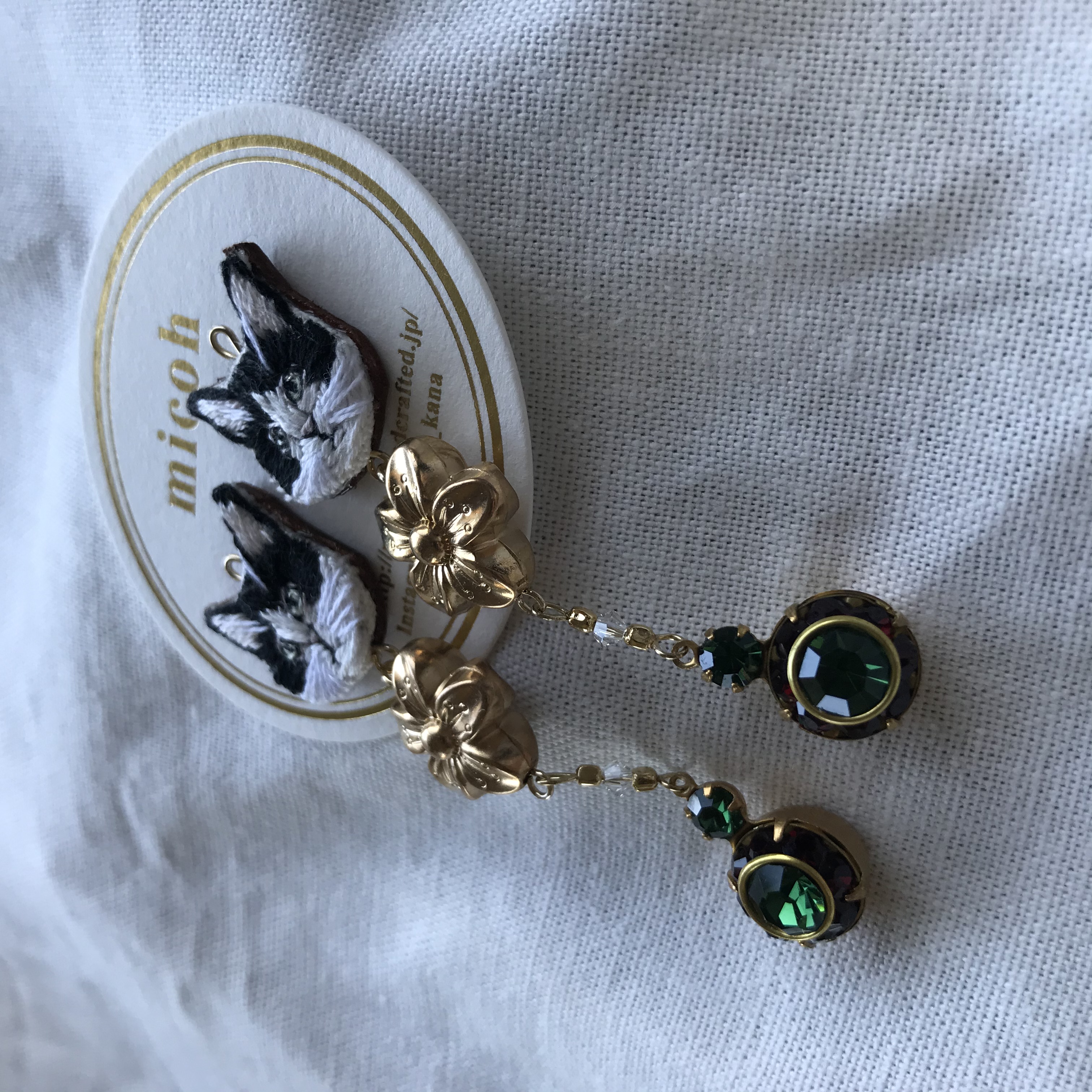 ヴィンテージ ライクキャットピアスの画像2