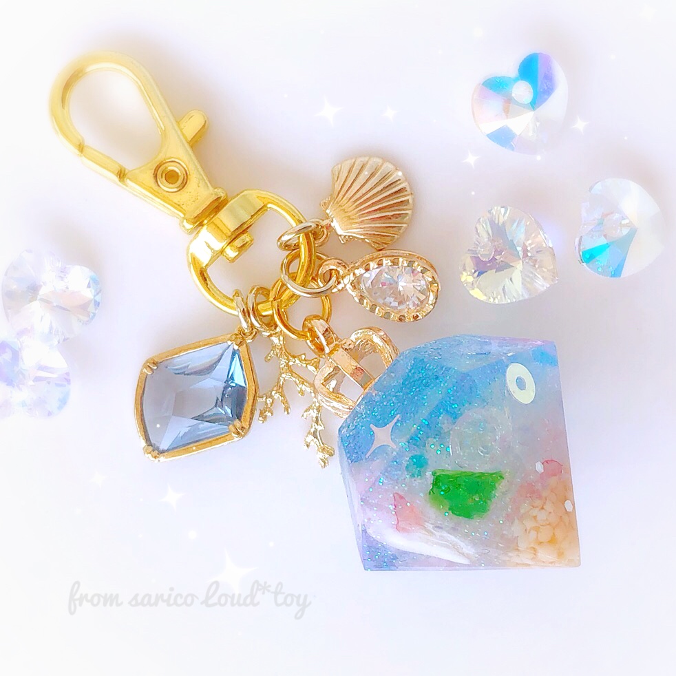 マーメイドダイヤチャーム(light blue)の画像2