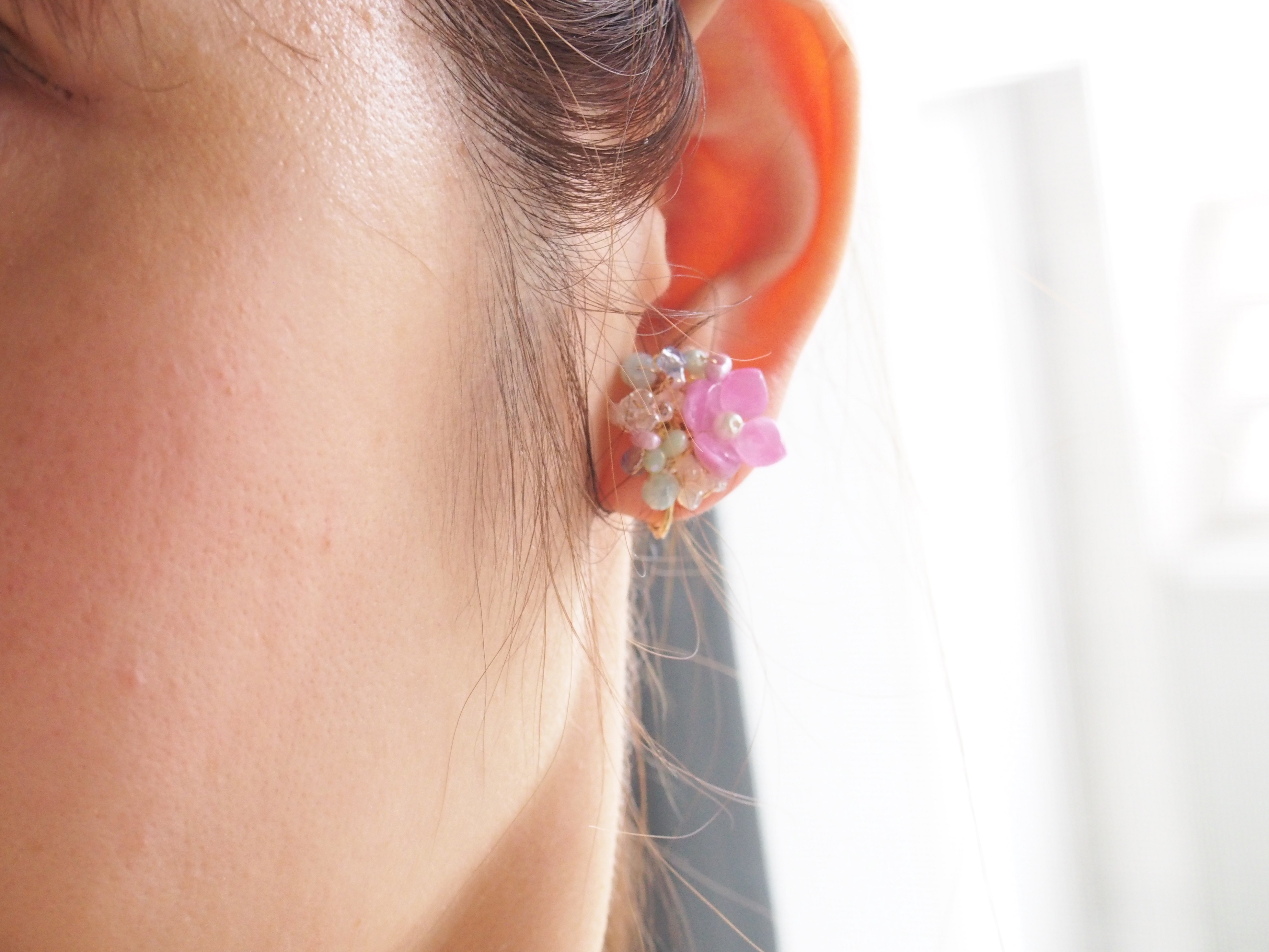 flowerピアス/イヤリング(pink)の画像3