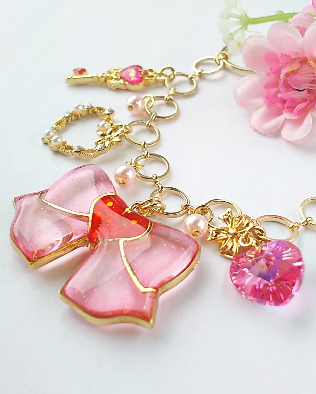 リボンとハートのバッグチャーム🎀の画像3