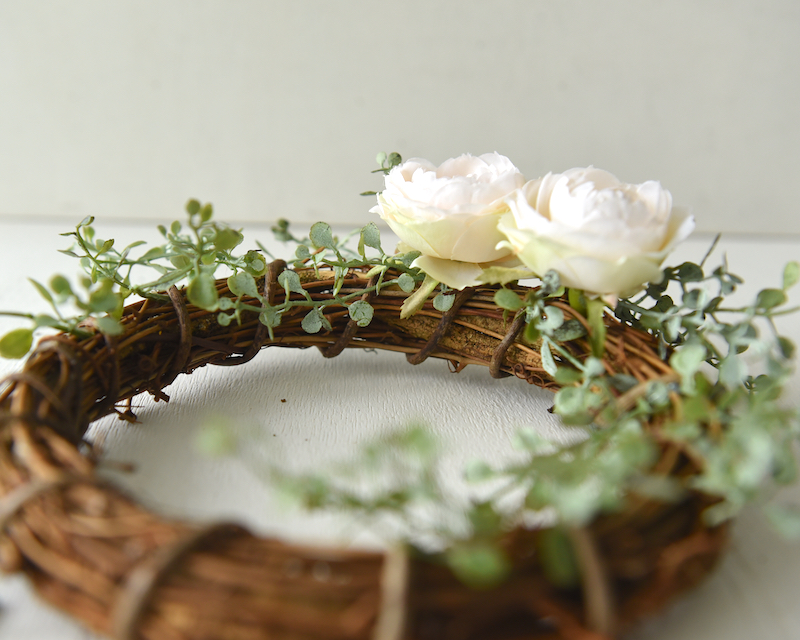 ムーン型リース　ホワイトローズ　キットの画像3