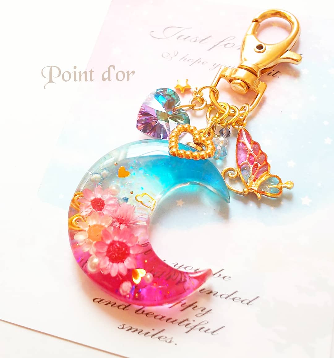 三日月フラワーガーデンキーホルダーの画像3