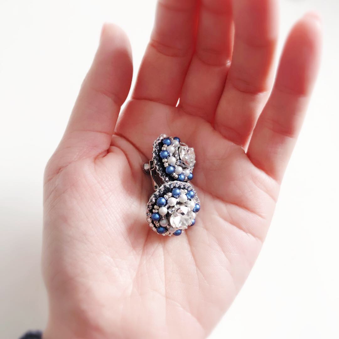  ❤︎受注制作❤︎Dolce ドルチェシリーズ   blueberry (ピアスorイヤリング) の画像2