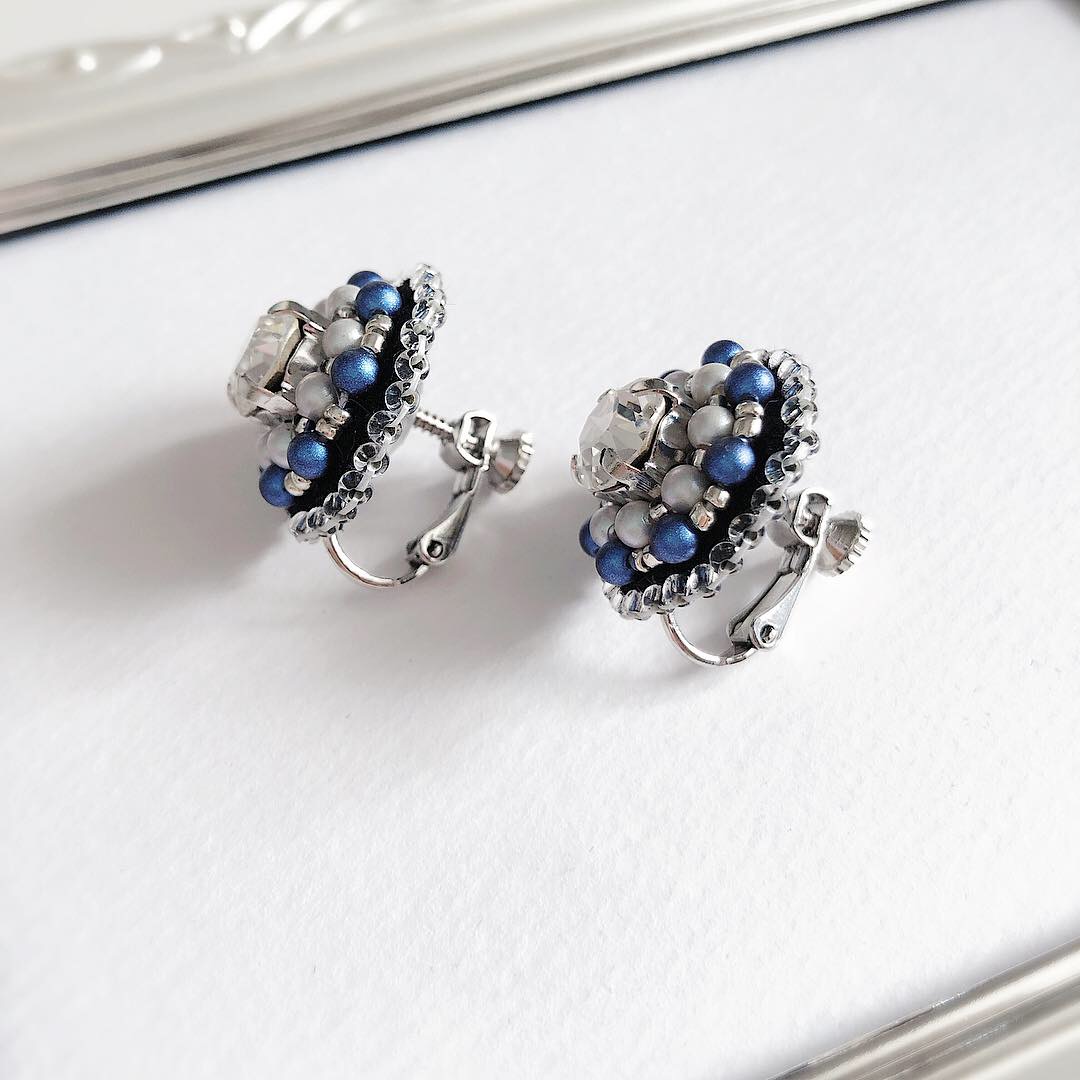  ❤︎受注制作❤︎Dolce ドルチェシリーズ   blueberry (ピアスorイヤリング) の画像3