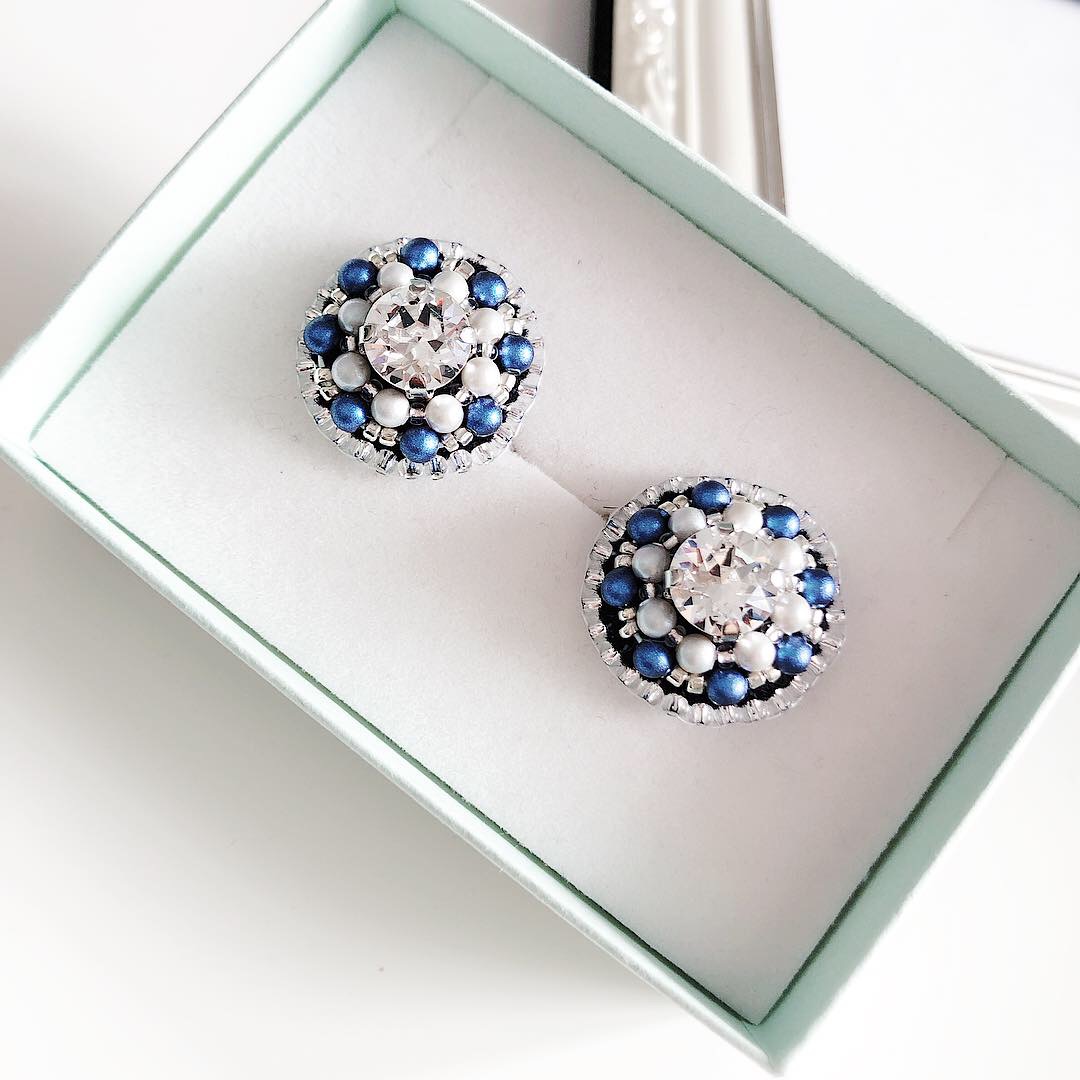  ❤︎受注制作❤︎Dolce ドルチェシリーズ   blueberry (ピアスorイヤリング) の画像4