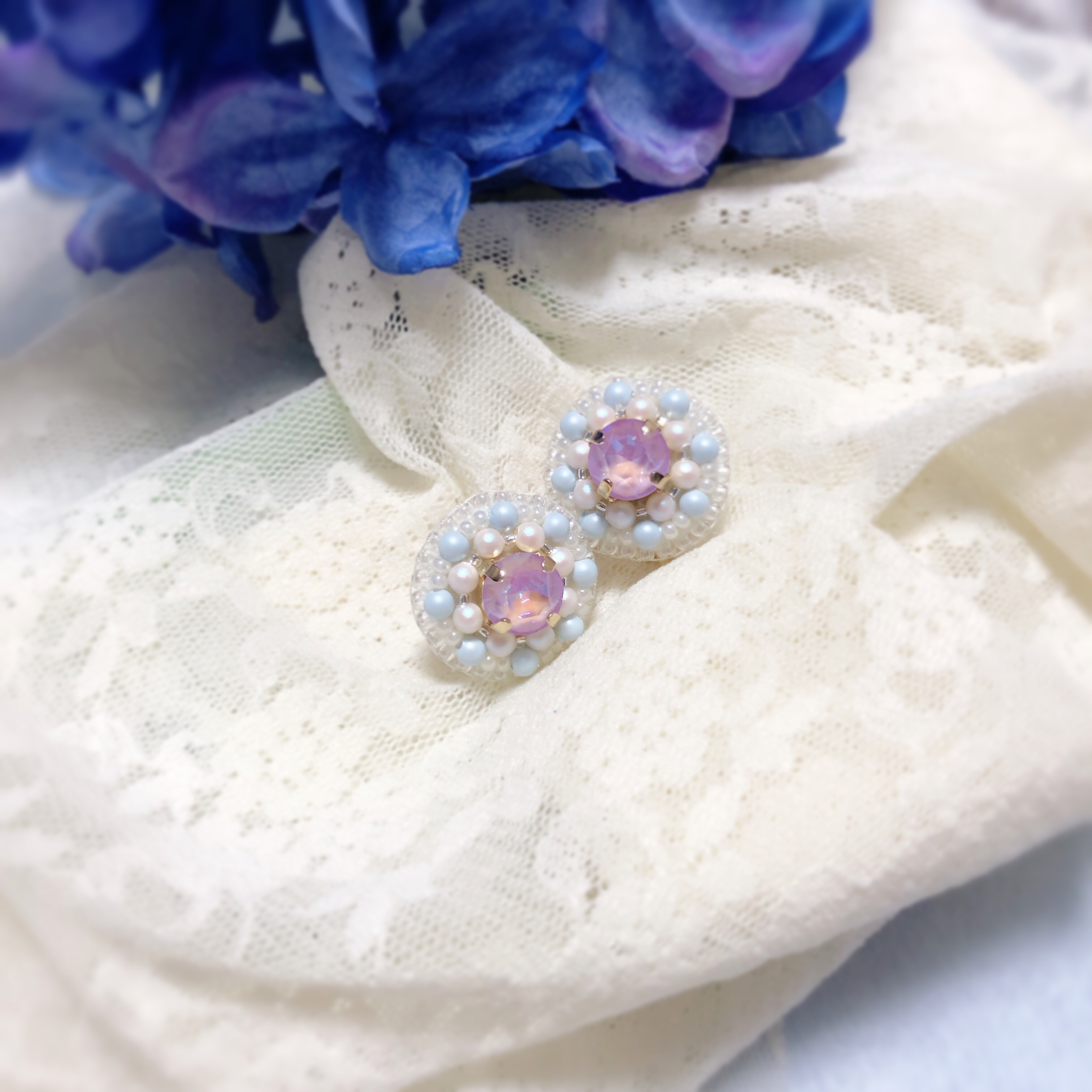  ❤︎受注制作❤︎Dolce  Ortensia  (ピアス or イヤリング)の画像5