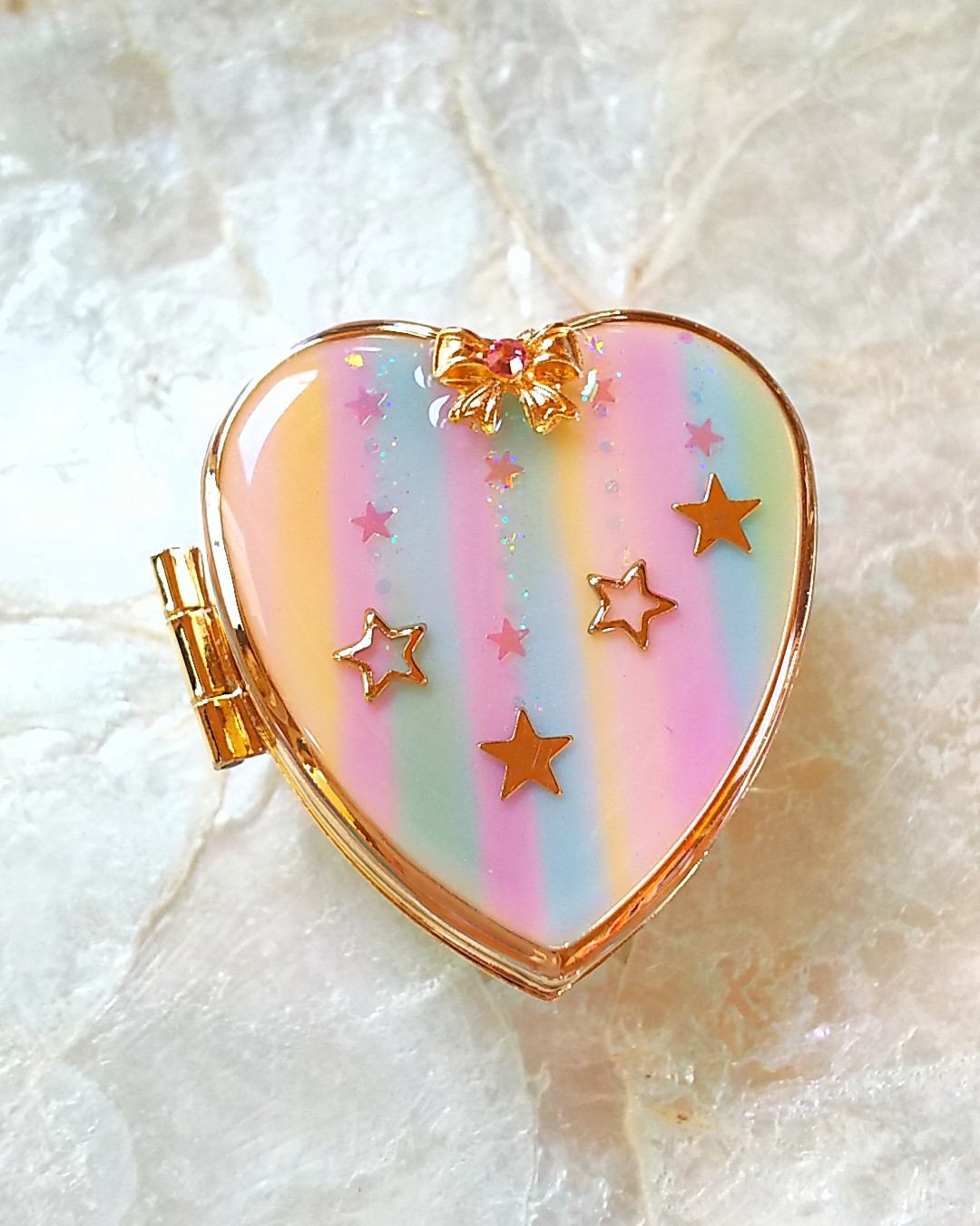 リボンストライプのピル＆アクセサリーケース🎀の画像2