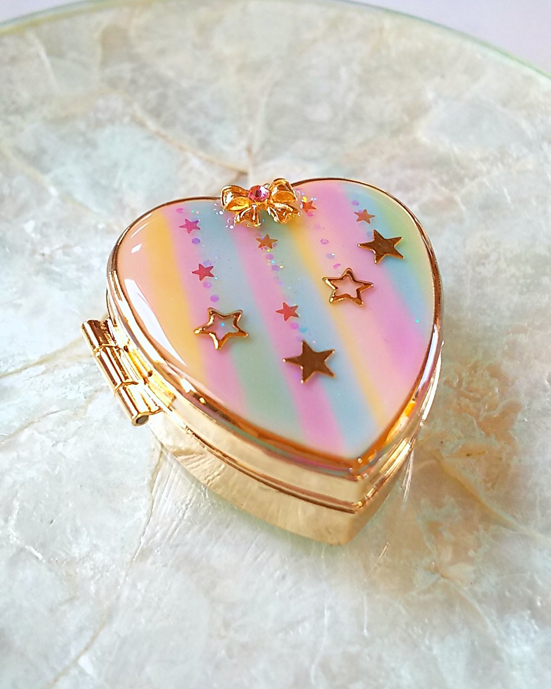 リボンストライプのピル＆アクセサリーケース🎀の画像3