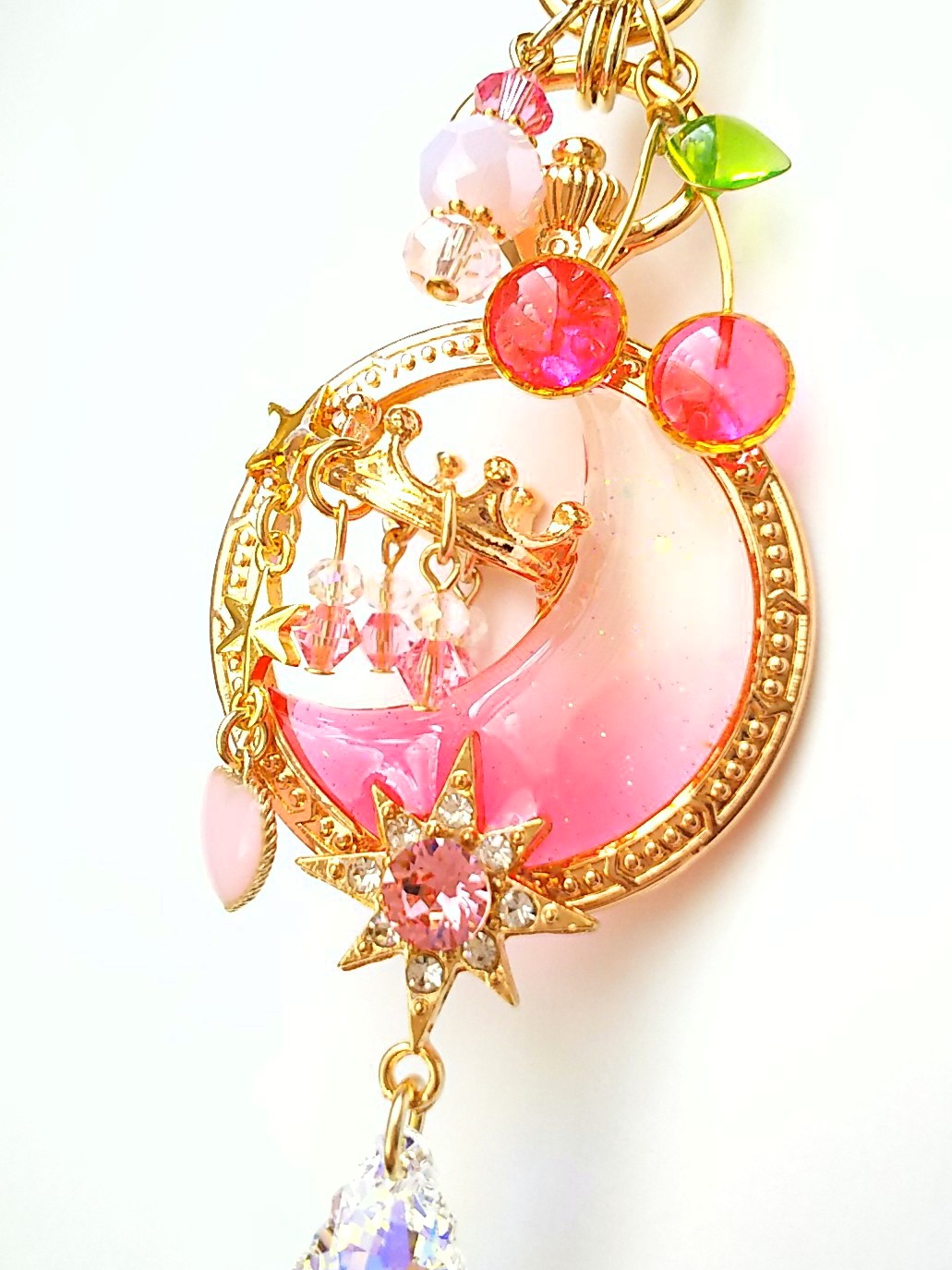 さくらんぼシャンデリアキーホルダー🍒ピンクの画像2