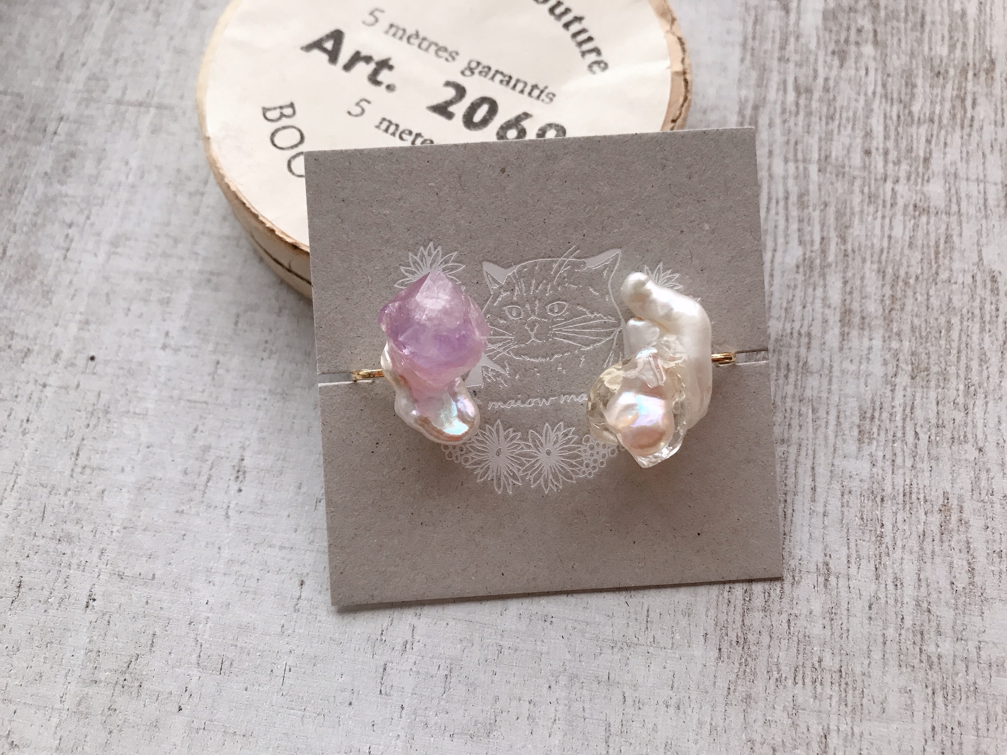 baroque pearl ear cuff イヤリング の画像2