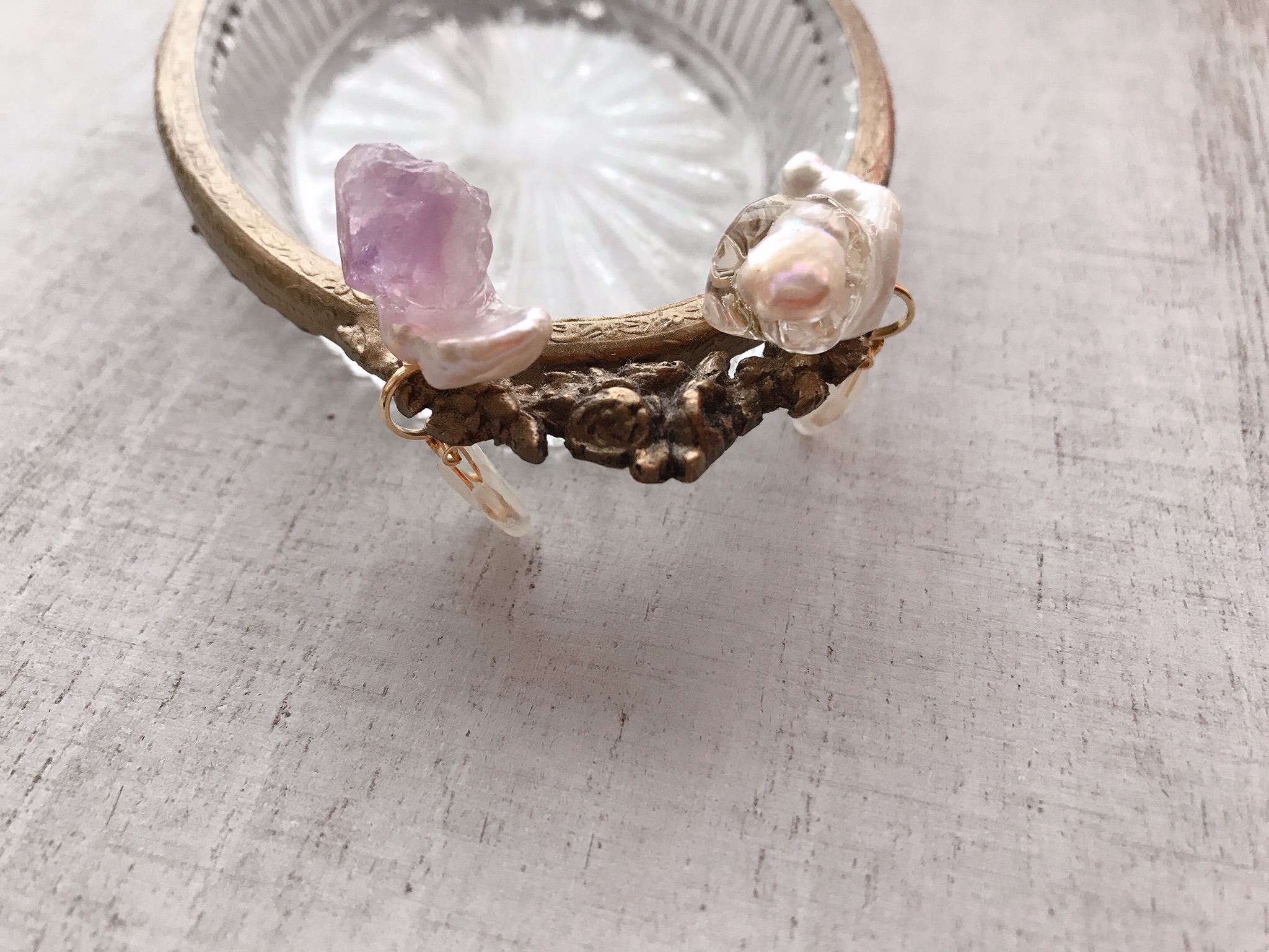 baroque pearl ear cuff イヤリング の画像5
