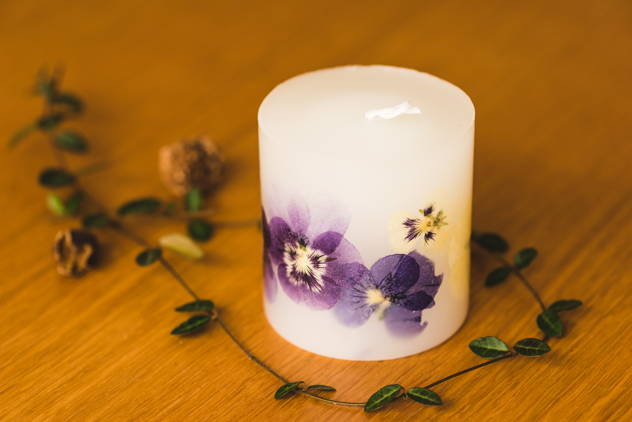 Botanical candle【Pansy】の画像2