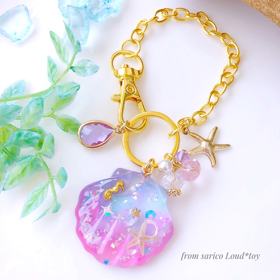 マーメイドshellバッグチャームの画像2