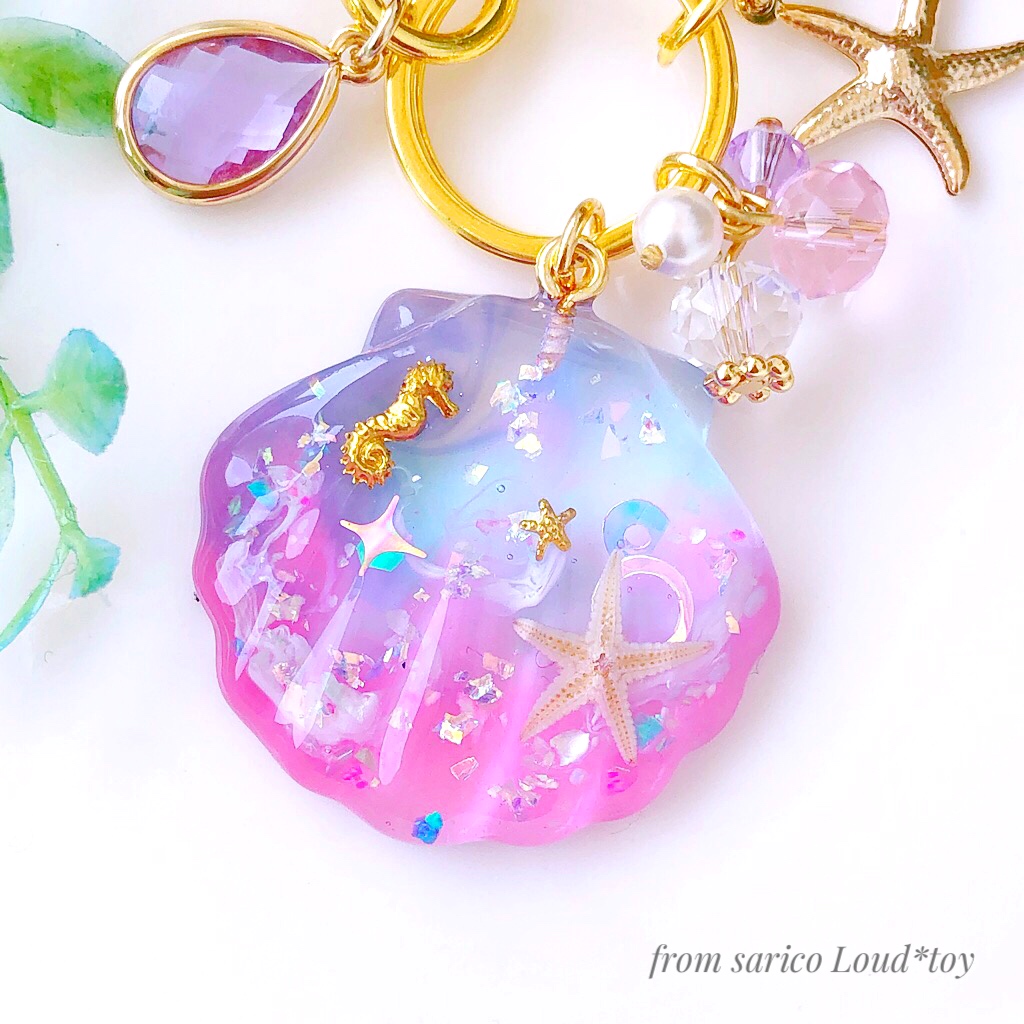 マーメイドshellバッグチャームの画像3