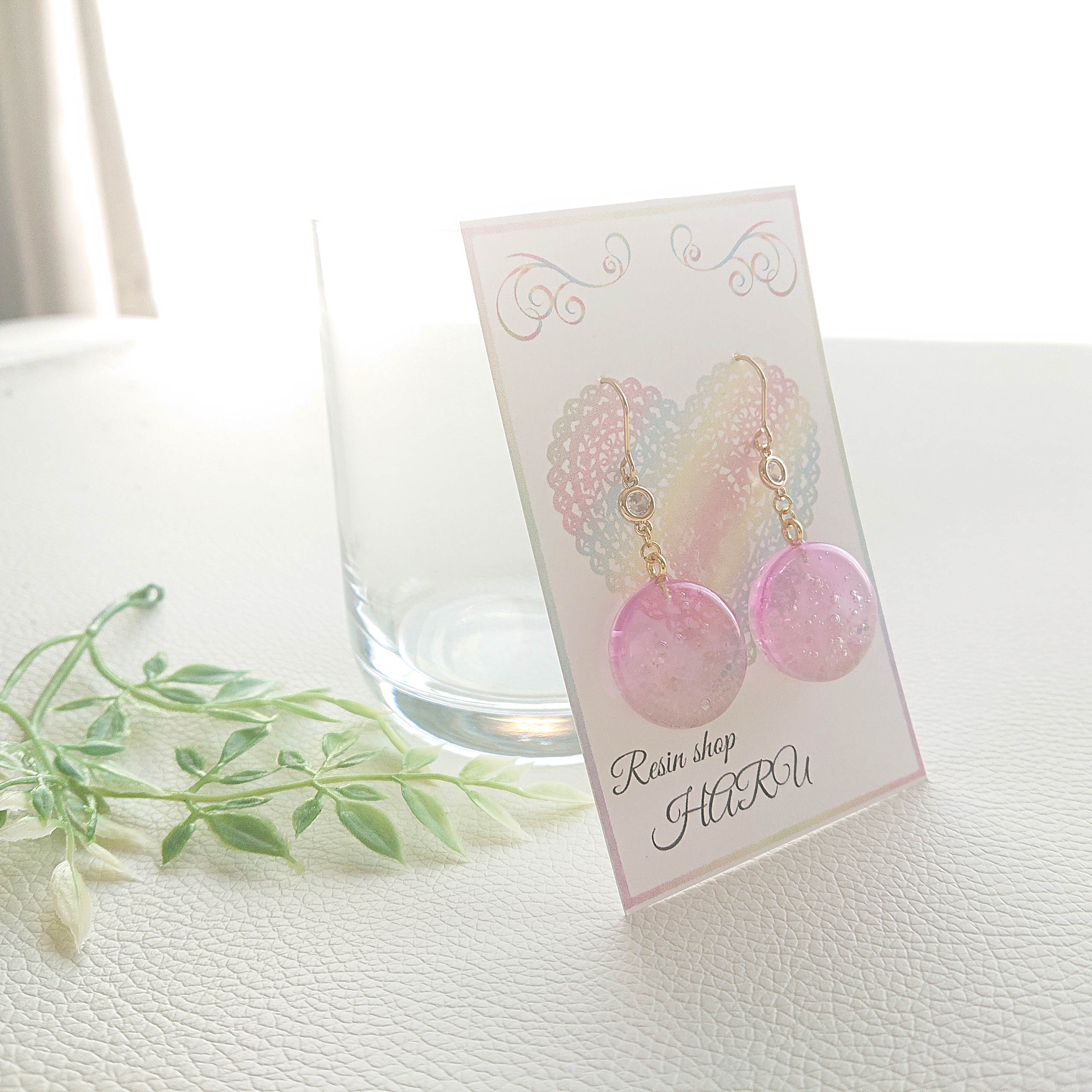 夢の海辺。.゜*円型レジンピアス・イヤリングの画像3