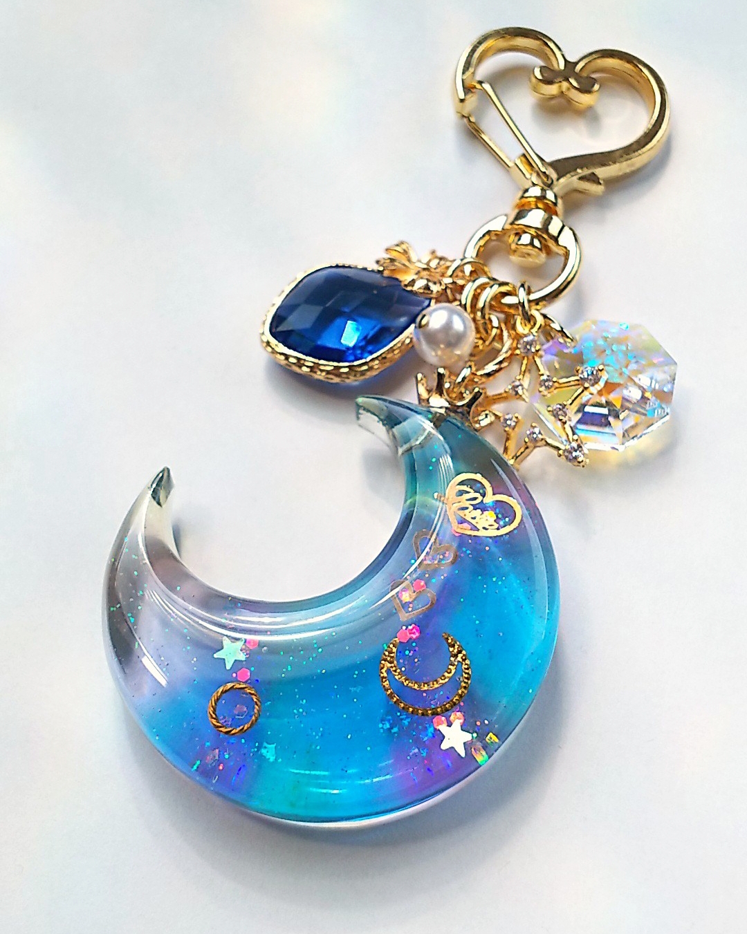 煌めく夜空の三日月🌙ブルーの画像2