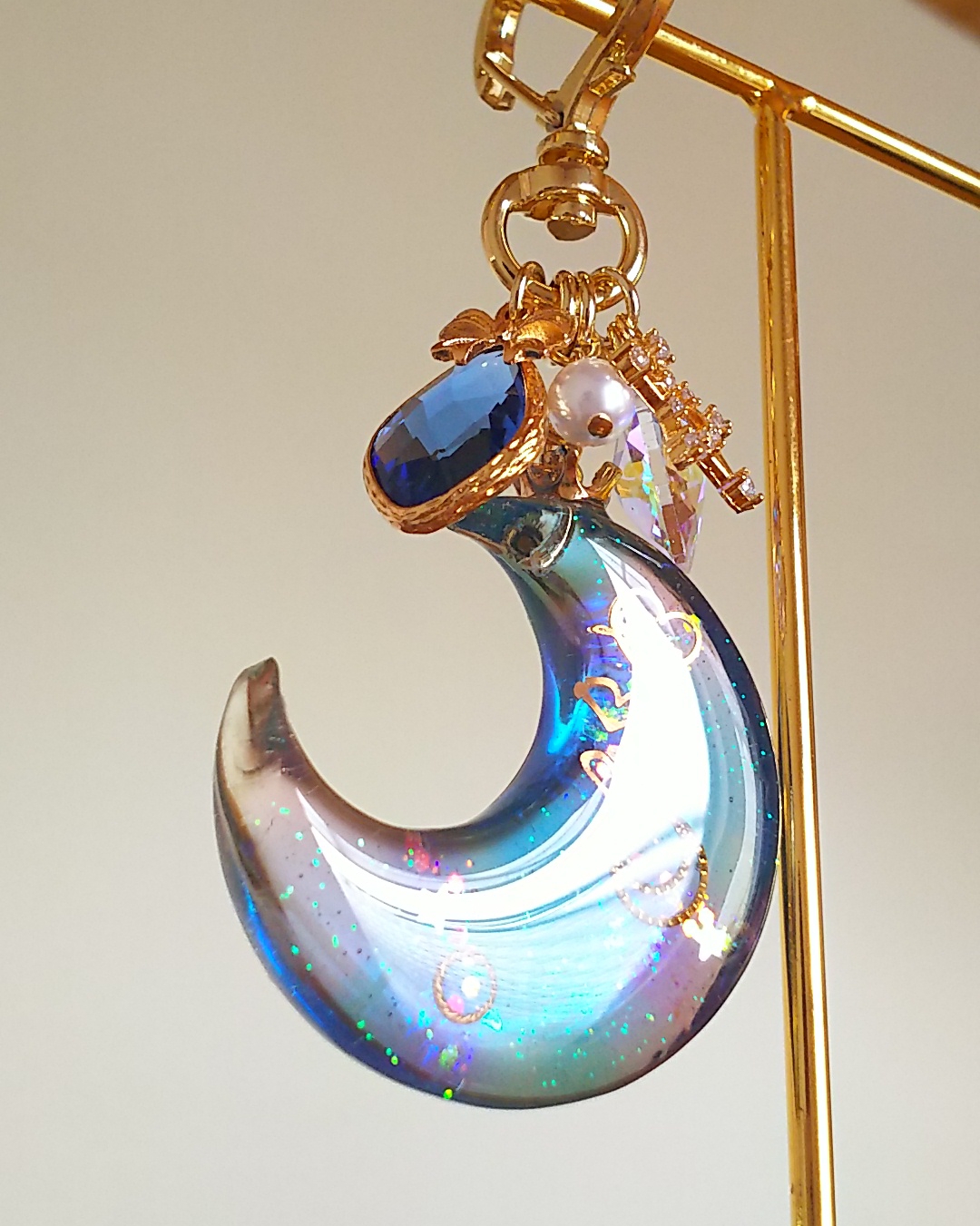 煌めく夜空の三日月🌙ブルーの画像4