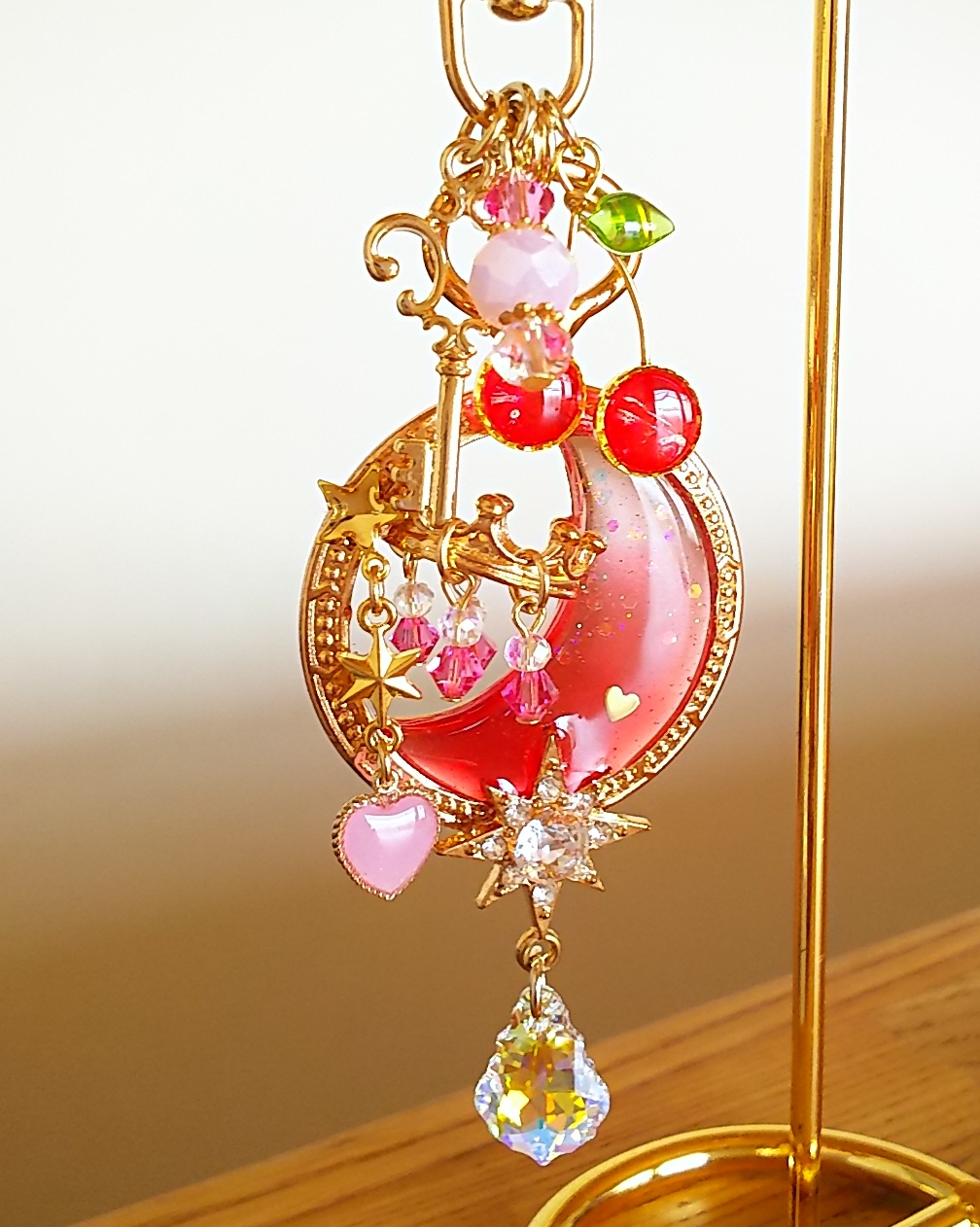 さくらんぼシャンデリアキーホルダー🍒レッドの画像3