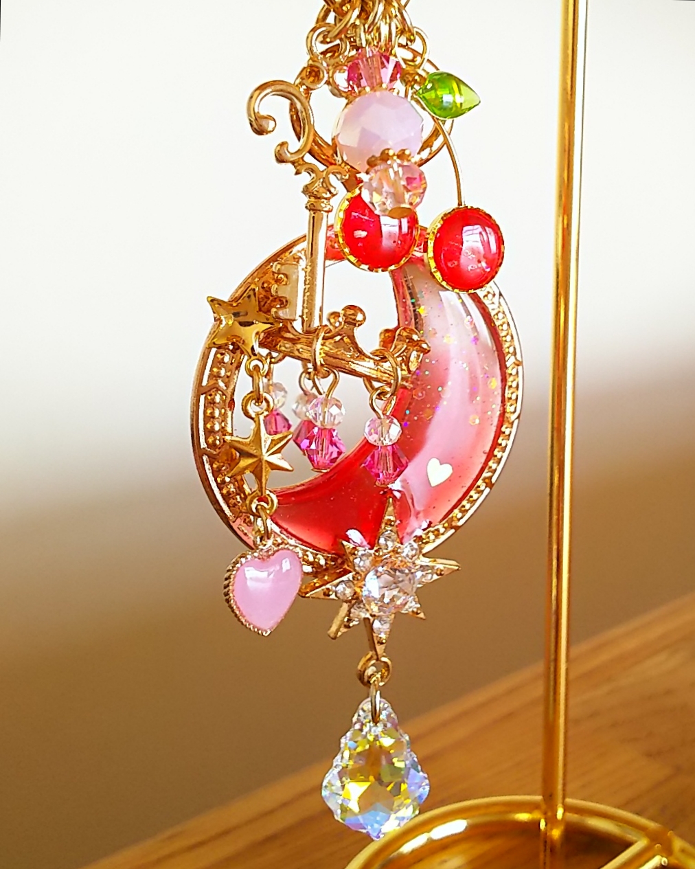 さくらんぼシャンデリアキーホルダー🍒レッドの画像4