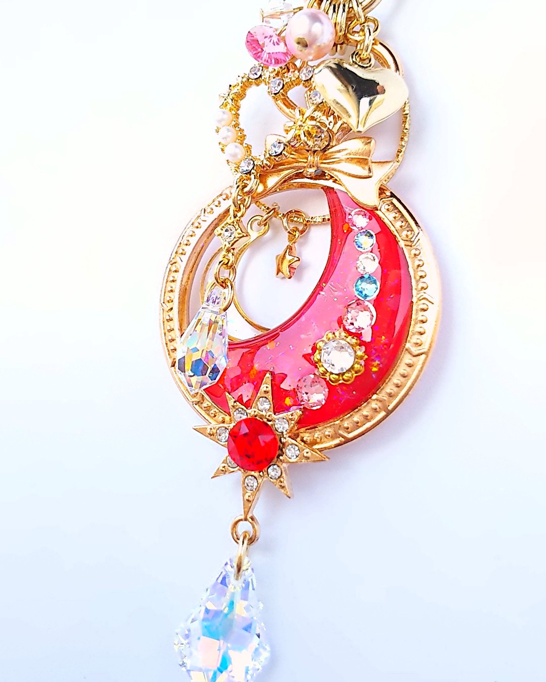 Shiny red moon❤️キーホルダーの画像2