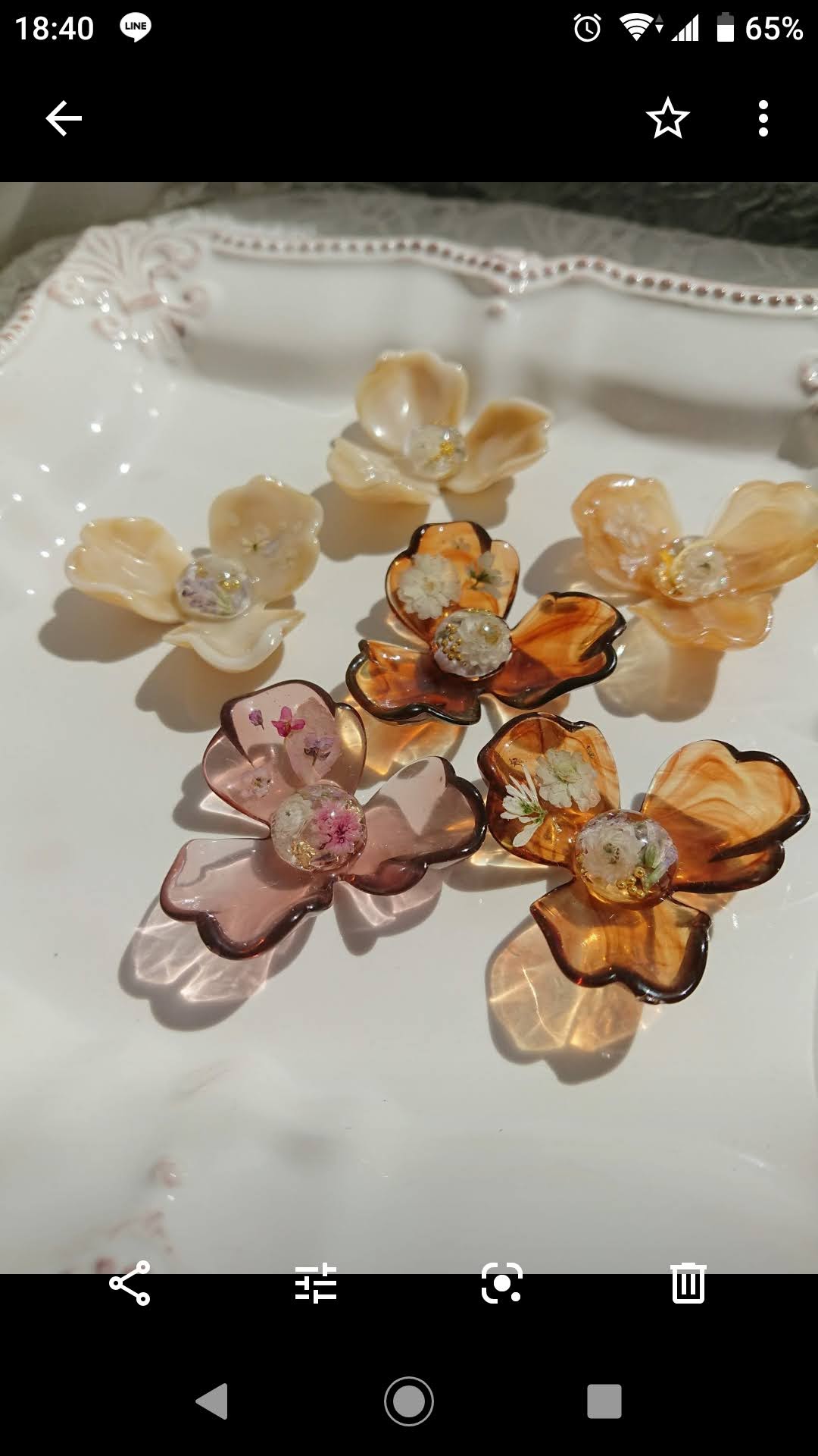 フラワーヘアゴム コーヒーリキュールの画像5