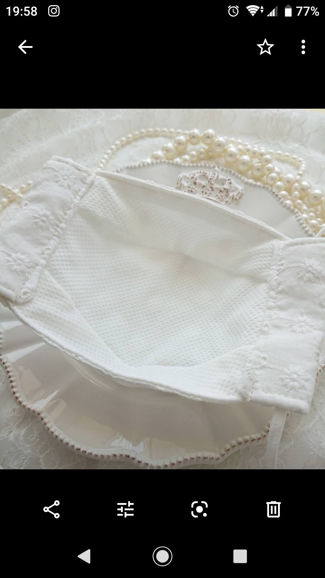 ひんやり特殊冷感UVカット綿レースマスクの画像3